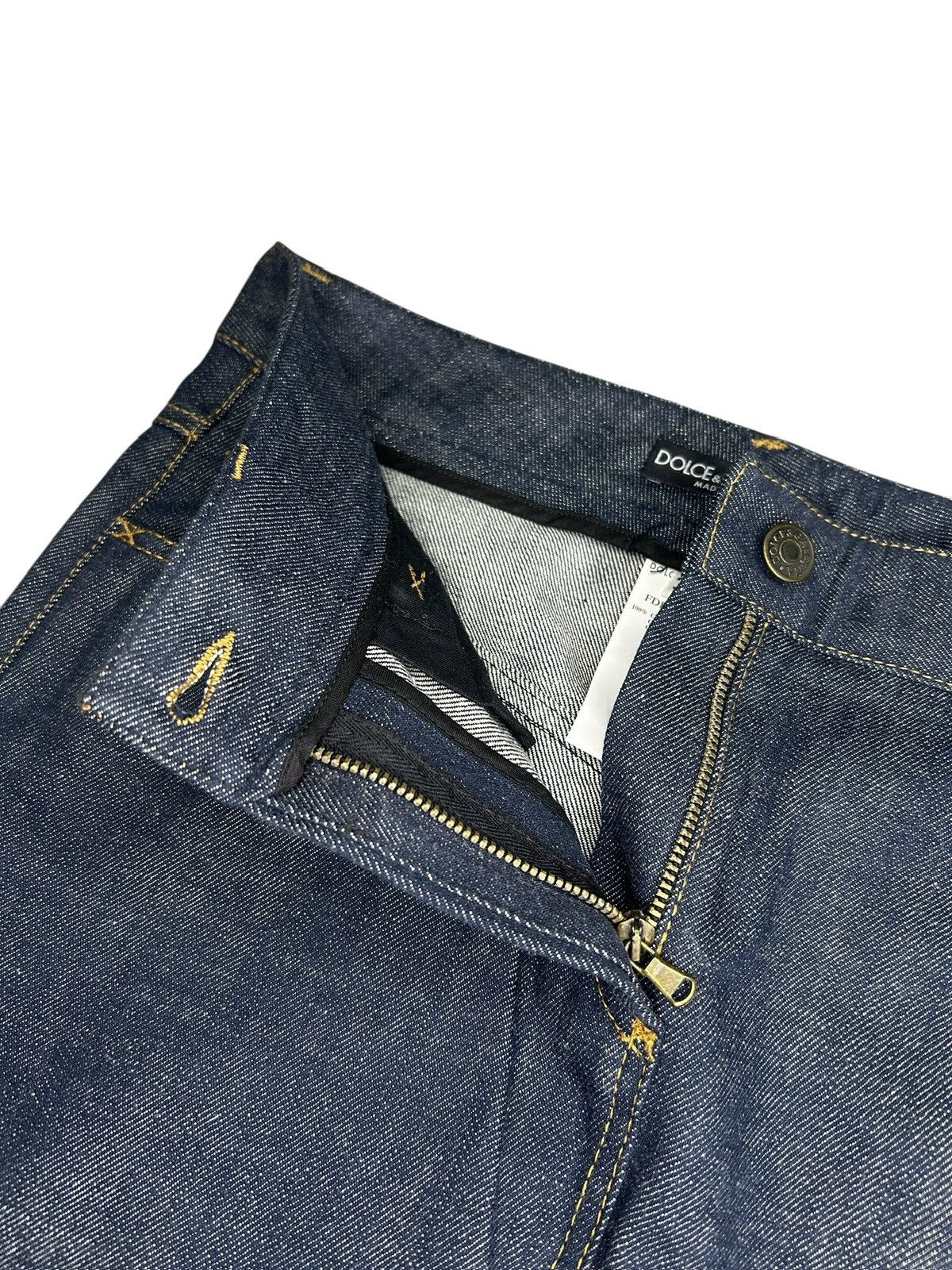 Dolce & Gabbana 00s Raw Denim Skirt Size 26" / US 2 / IT 38 - 3 Thumbnail