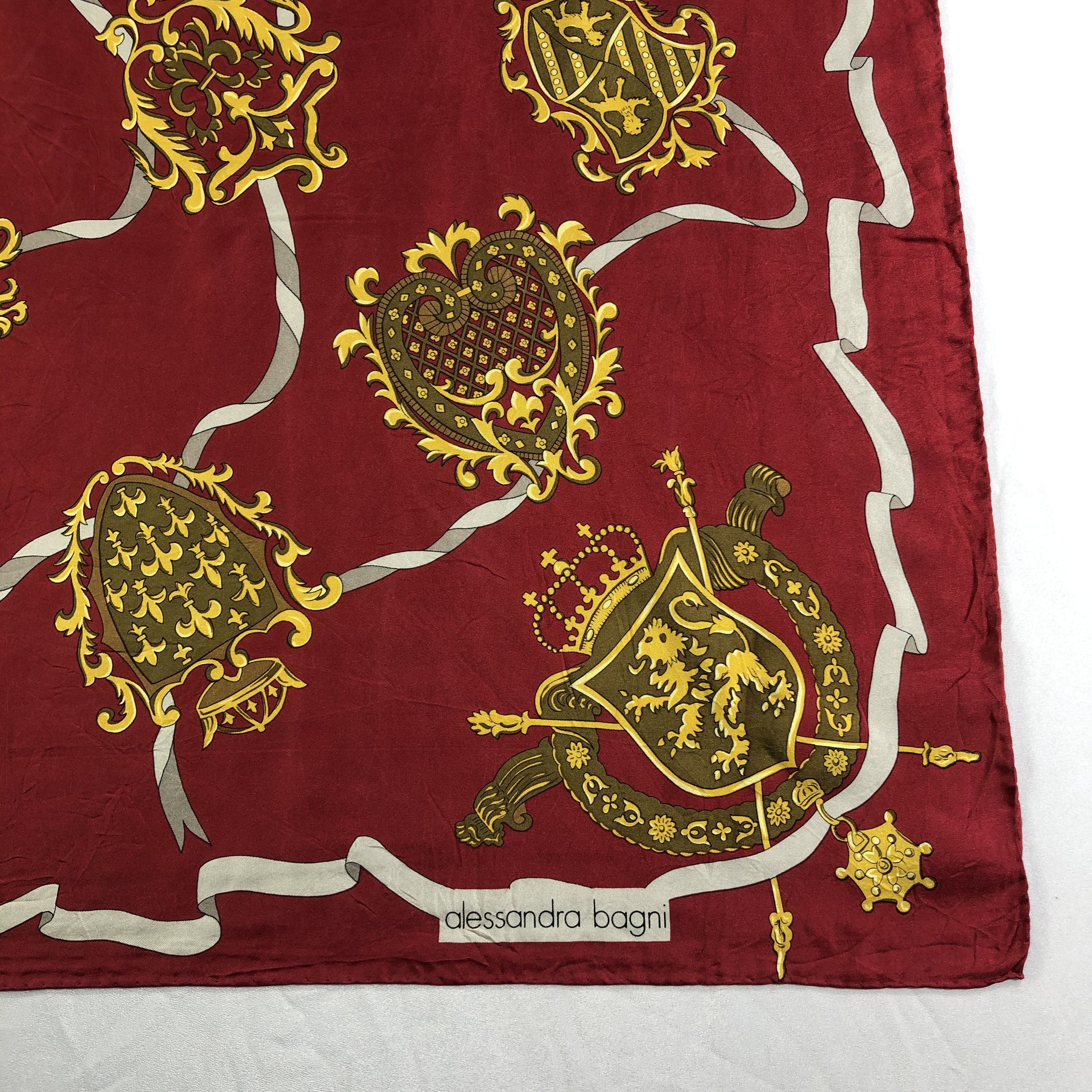 Vintage Vintage Alessandra Bagni Silk Scarf Size ONE SIZE - 3 Thumbnail