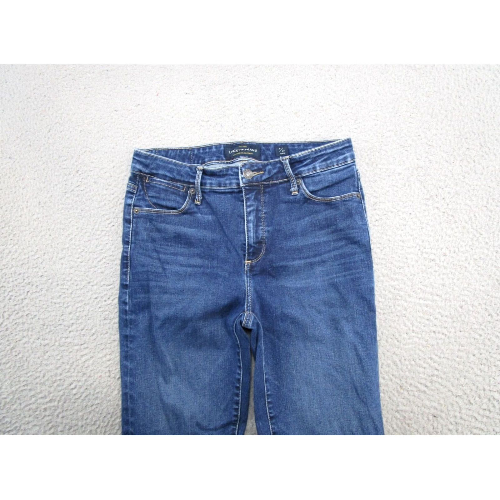 Lucky Brand Lucky Brand Hayden Skinny Jeans Women's Size 4 Blue Denim Stretch 5-Pocket Regular Rise Denim Shirt? Size 27" / US 4 / IT 40 - 3 Thumbnail