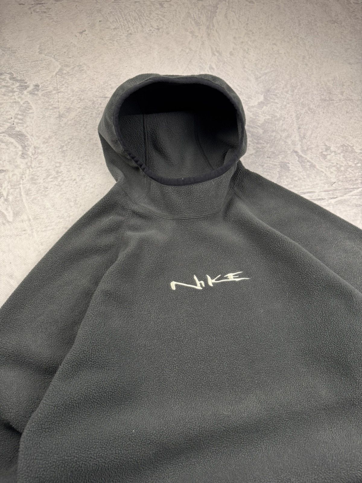 Nike × Vintage NIKE TEDDY FLEECE VINTAGE CENTER LOGO OVERSIZE BOXY HOODIE Size US S / EU 44-46 / 1 - 3 Thumbnail