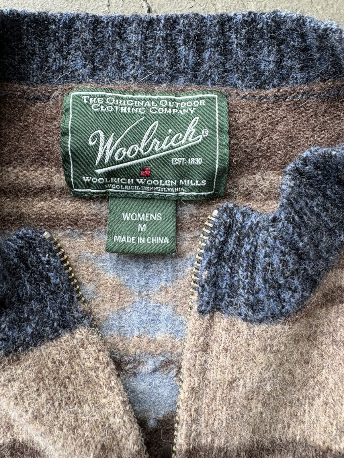 Woolrich Woolen Mills Vintage woolrich lambs wool zip up aztec sweater Size M / US 6-8 / IT 42-44 - 3 Thumbnail