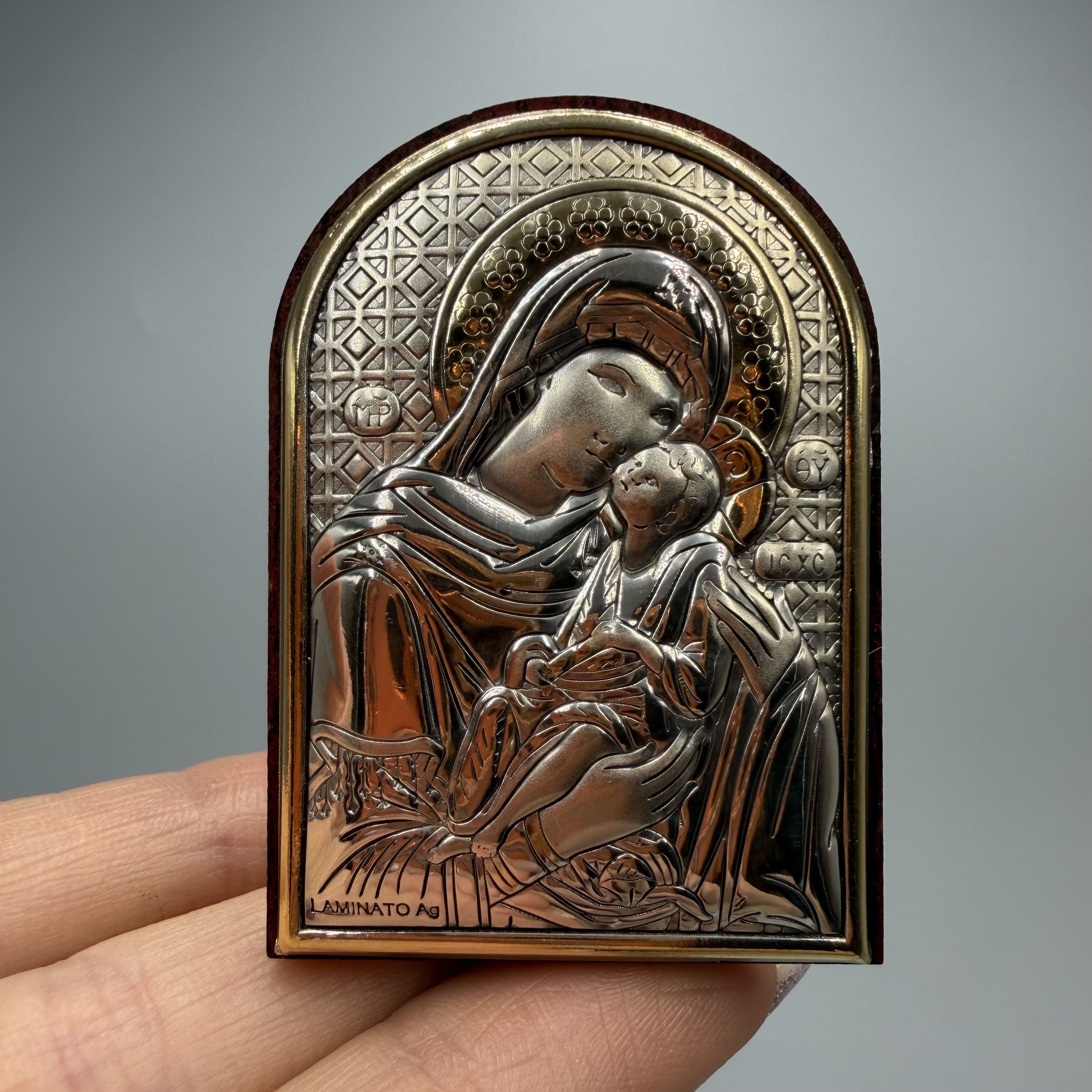 Vintage Vintage Italian Silver Plated Madonna & Child Icon Size ONE SIZE - 1 Thumbnail
