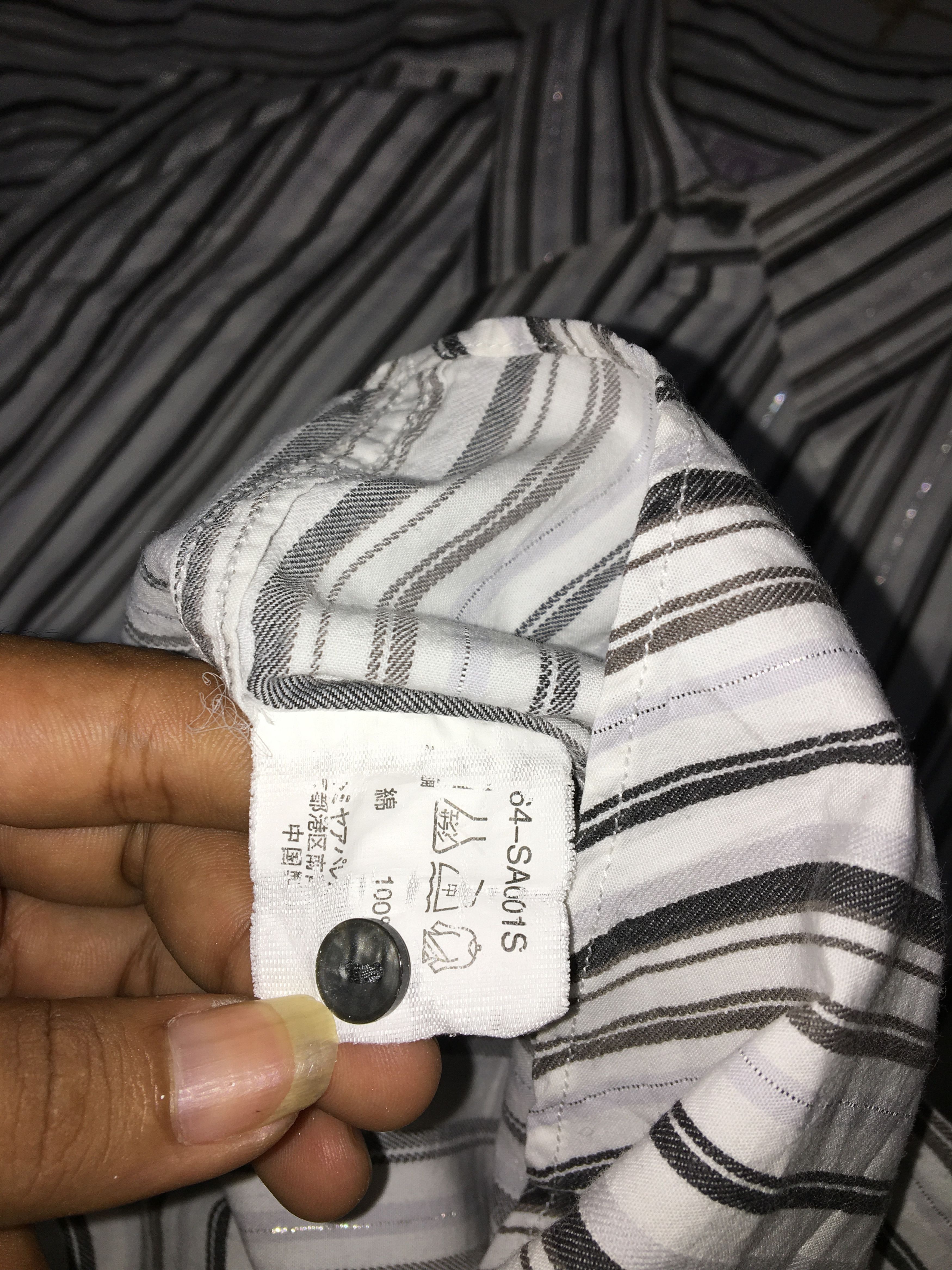 Japanese Brand Chrome Violet Striped Button Ups Size US M / EU 48-50 / 2 - 5 Thumbnail