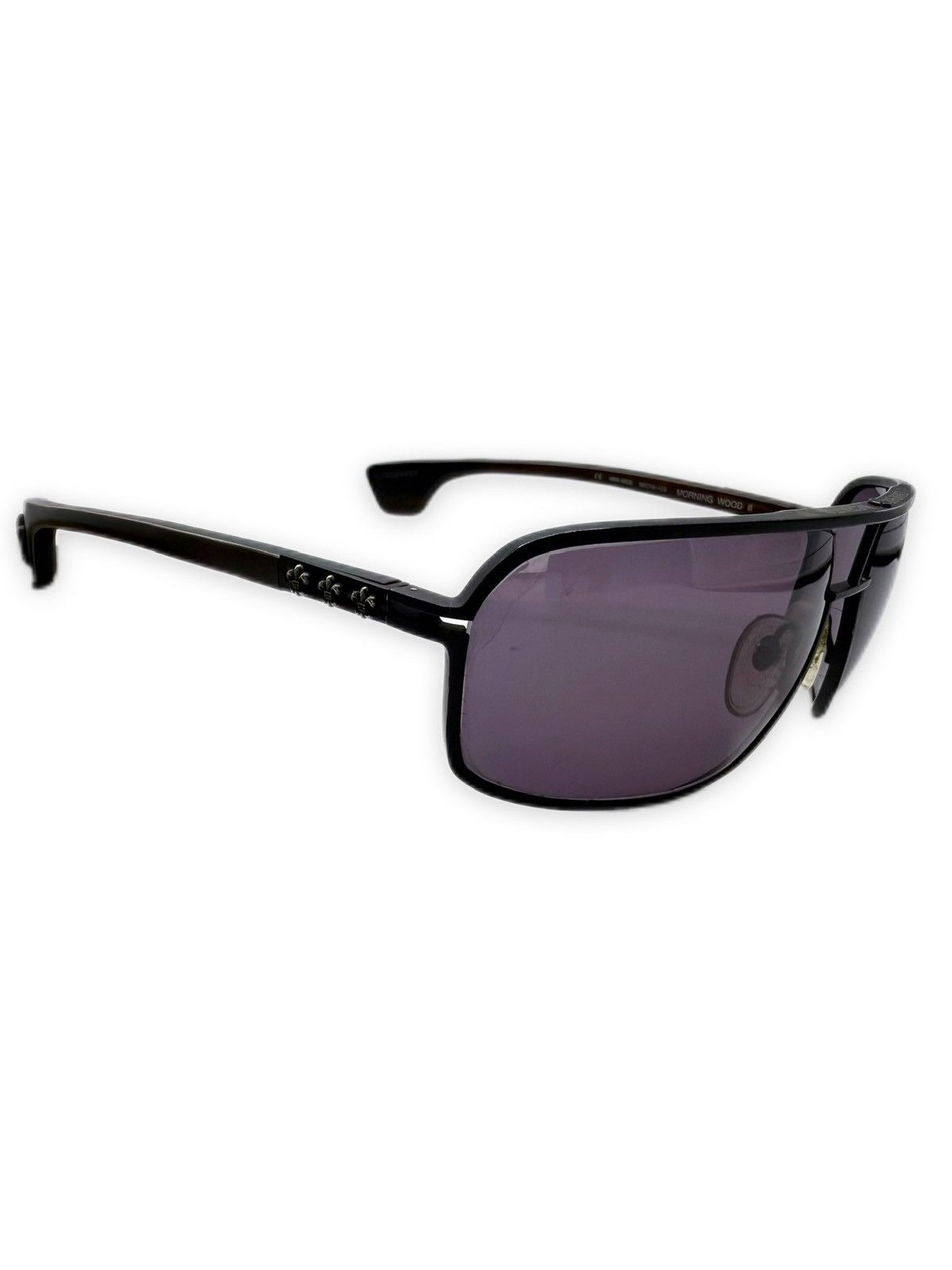 Chrome Hearts Chrome Hearts ‘Morning Wood II’ Fleur de Lis Purple Sunglasses Size ONE SIZE - 1 Thumbnail