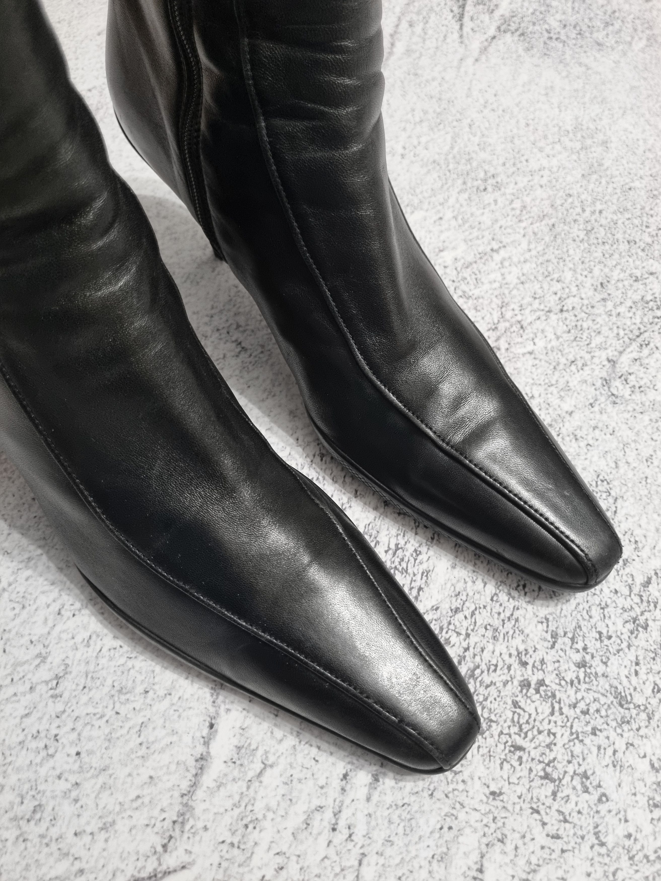 Prada Vintage Prada Leather Black Ankle Boots Size US 9 / IT 39 - 7 Thumbnail