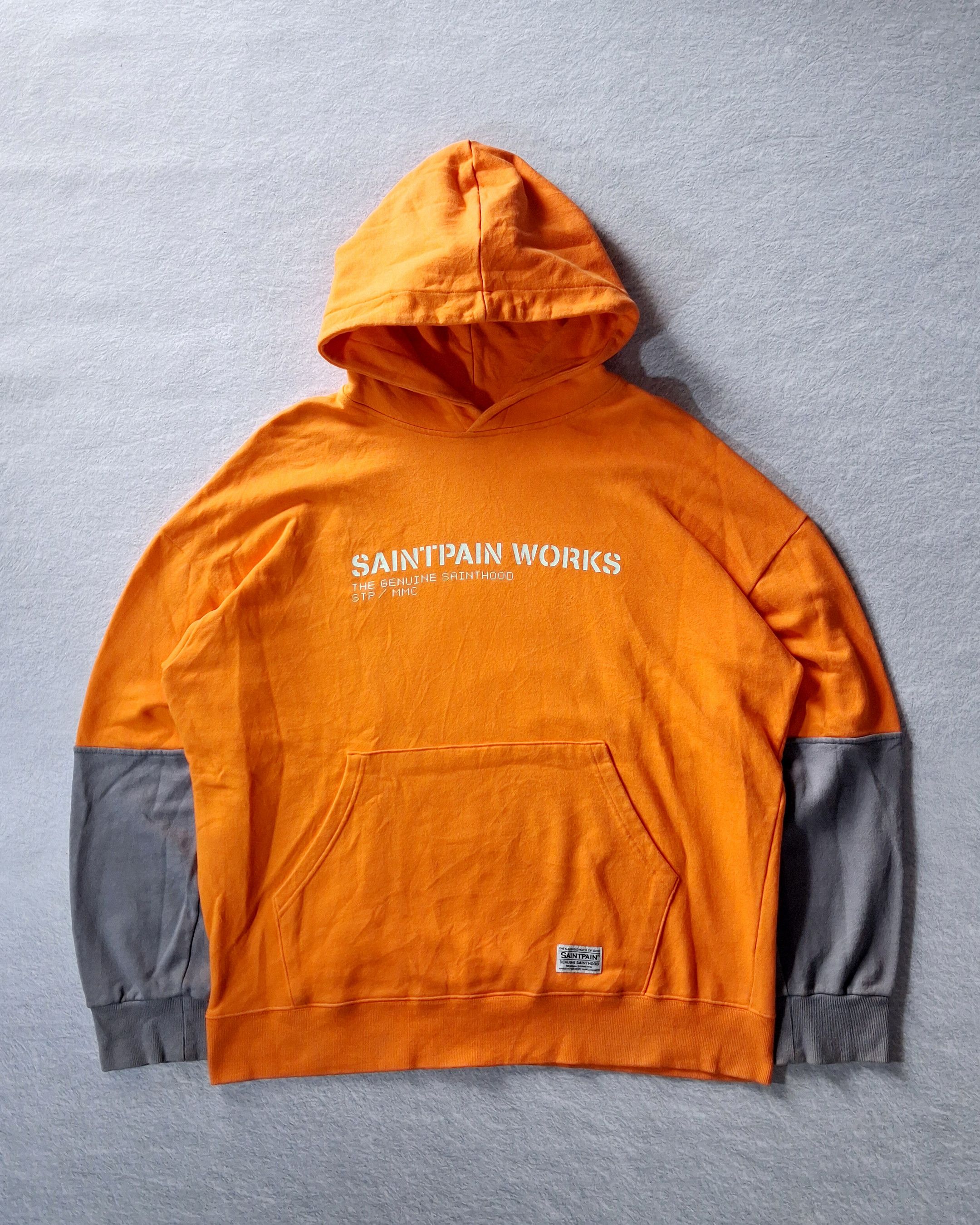 Vintage SAINTPAIN WORKS IDEAL HOOD LS ORANGE 2017 Size US XL / EU 56 / 4 - 5 Thumbnail