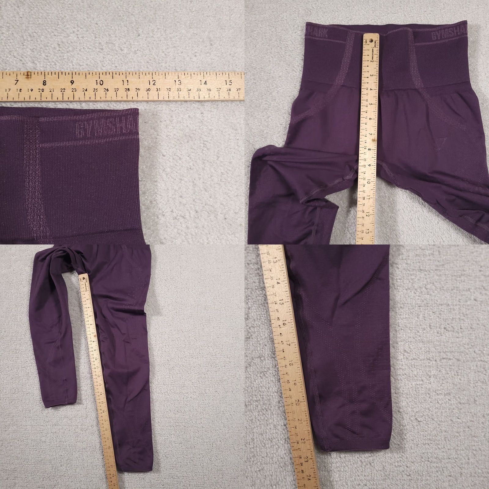 Gymshark Gymshark Capri Leggings Womens XS Purple Compression Logo Seamless Yoga Athletic Size 26" / US 2 / IT 38 - 8 Thumbnail