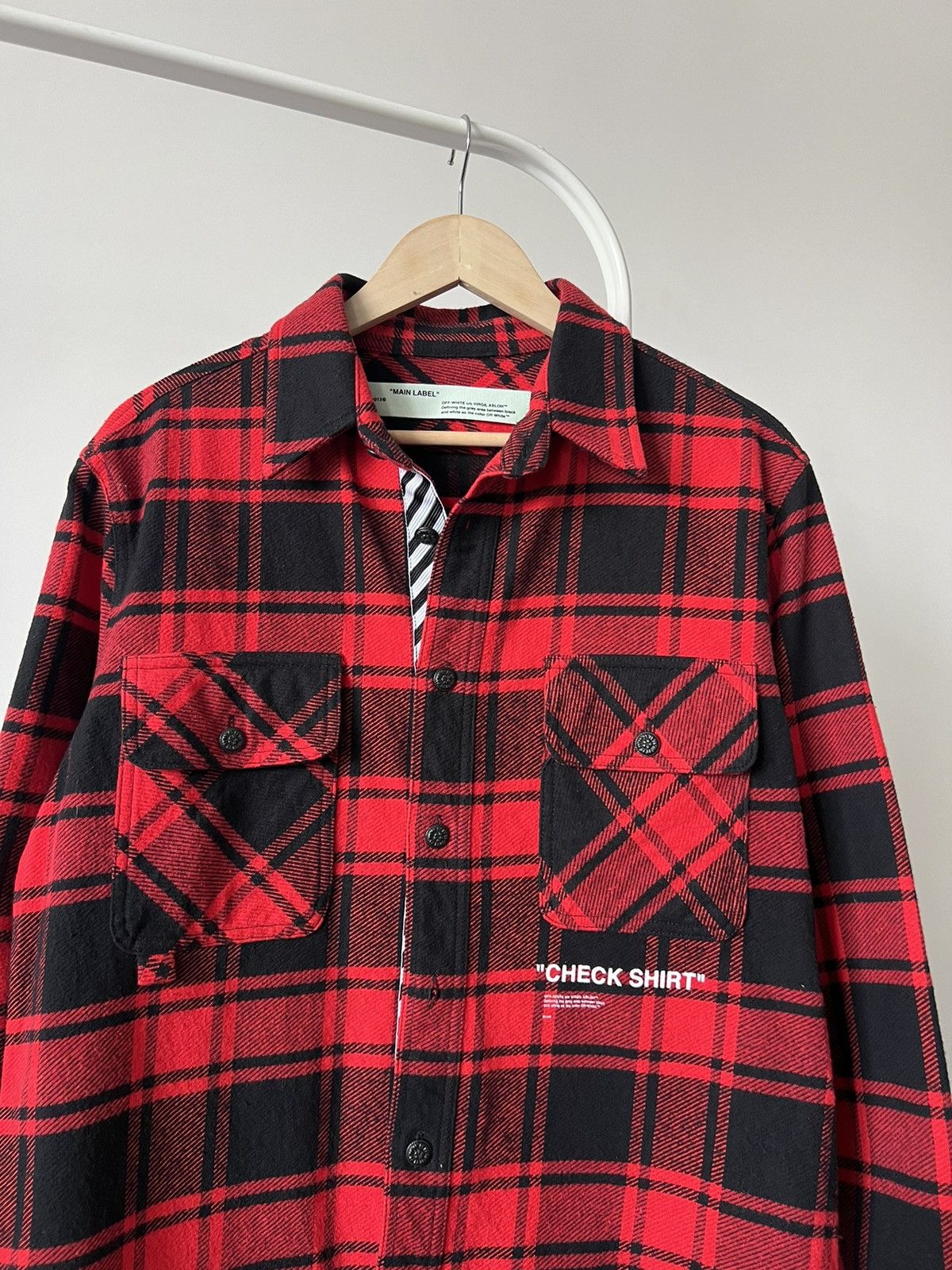 Off-White Off White SSENSE Exclusive “Check Shirt” Flannel Size M Size US M / EU 48-50 / 2 - 7 Thumbnail