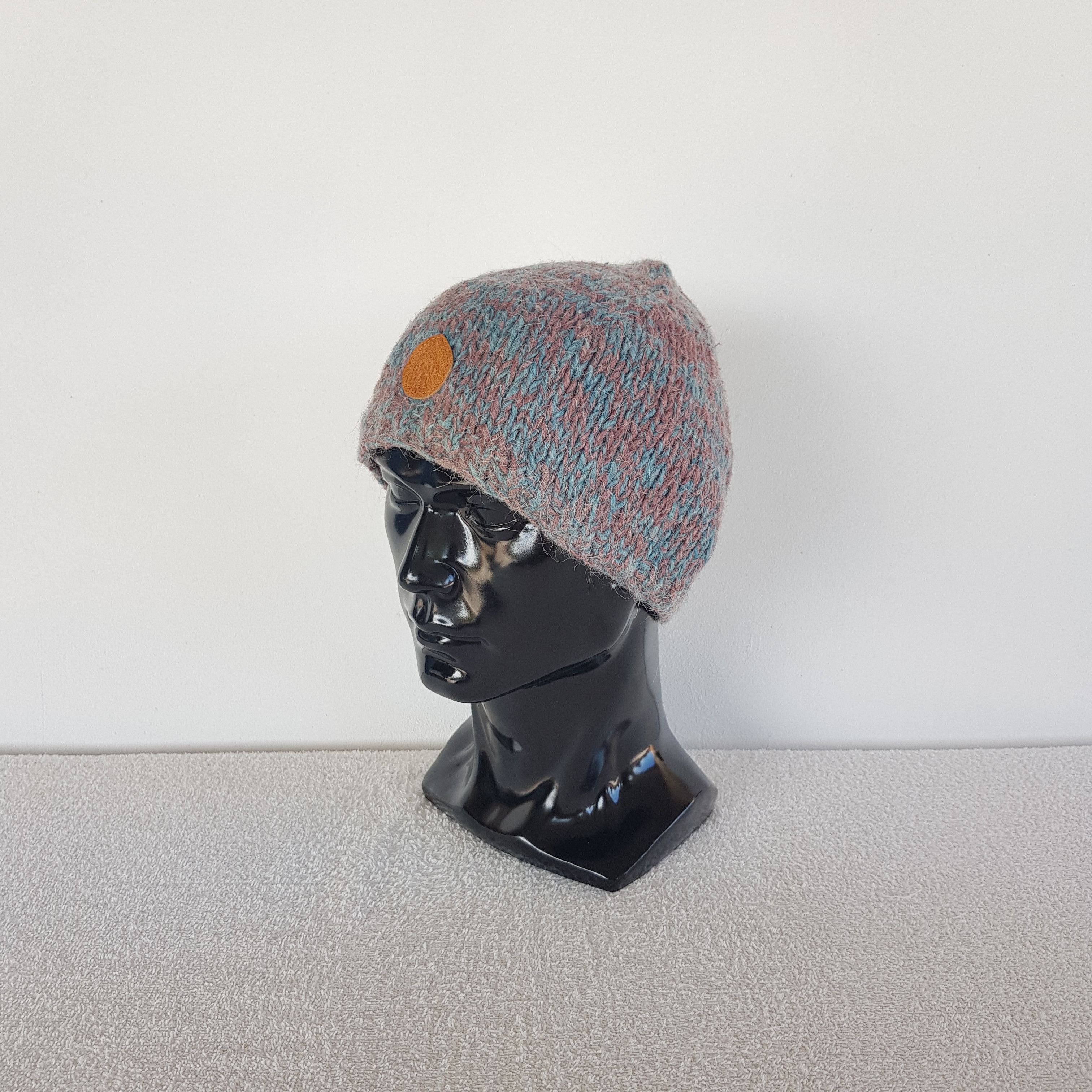 Japanese Brand Vintage Japanese Ribbed Beanie Fair Isle Knit Snow Caps Hats Size ONE SIZE - 1 Thumbnail