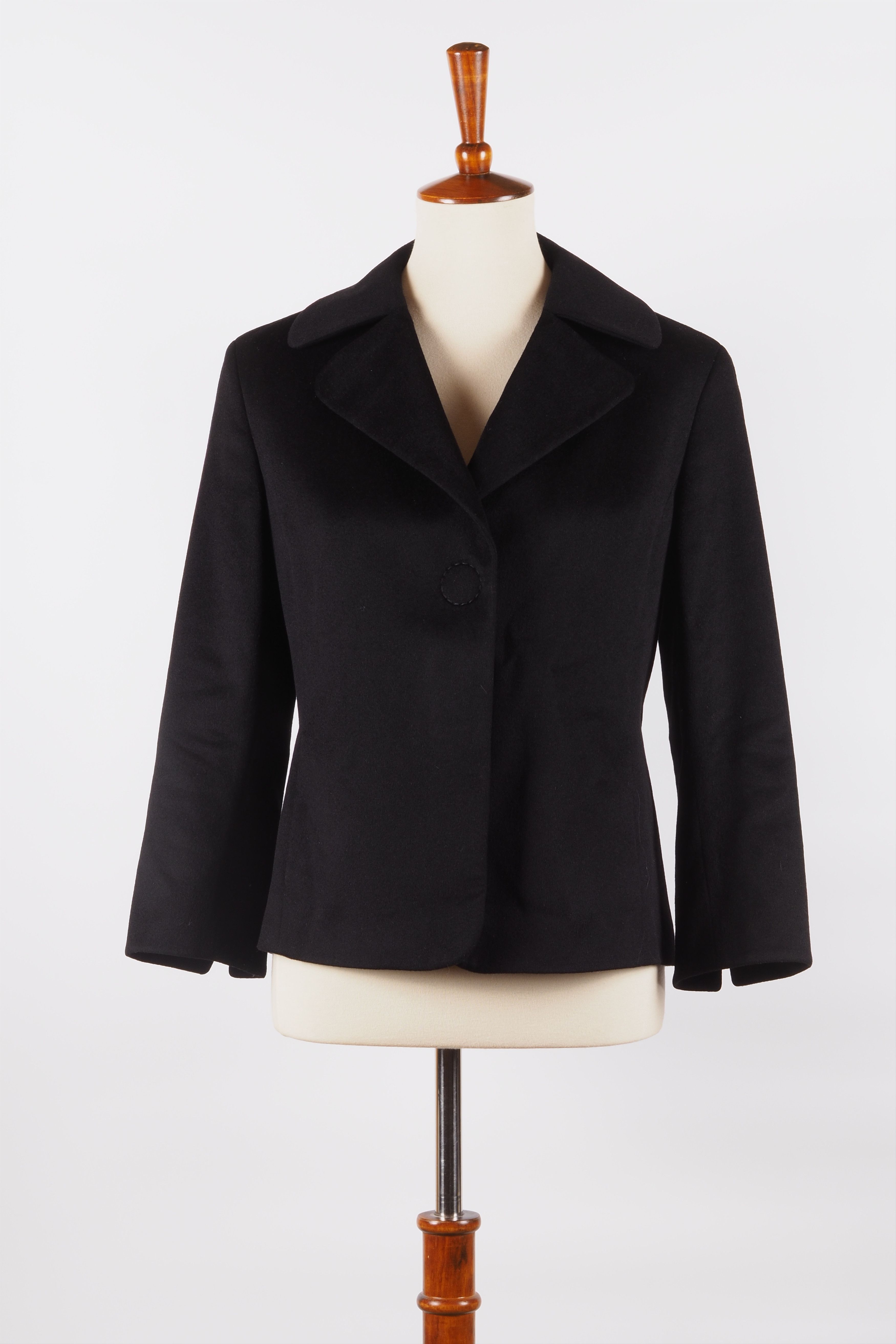 Akris Akris Wool Angora Black Blazer Jacket Size M / US 6-8 / IT 42-44 - 4 Thumbnail