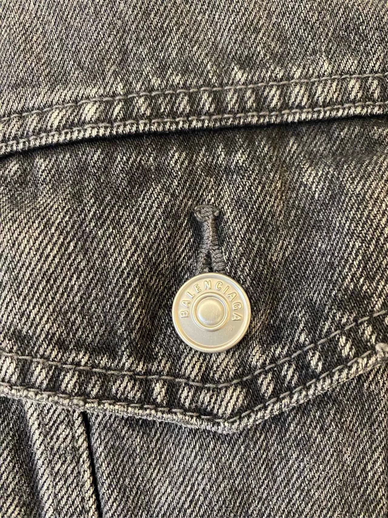 Balenciaga Balenciaga Back Logo Denim Jacket Size XS / US 0-2 / IT 36-38 - 3 Thumbnail