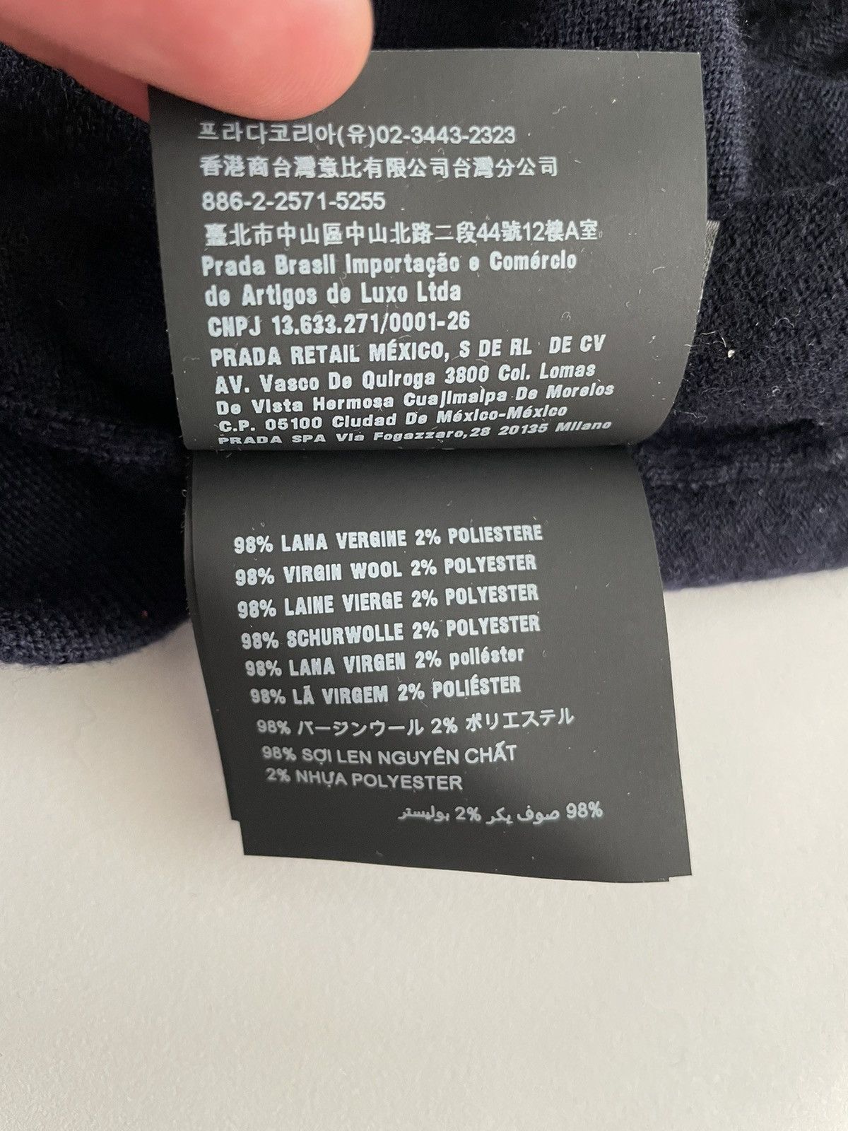 Prada Prada Chest Logo Wool Sweater Size US L / EU 52-54 / 3 - 8 Thumbnail