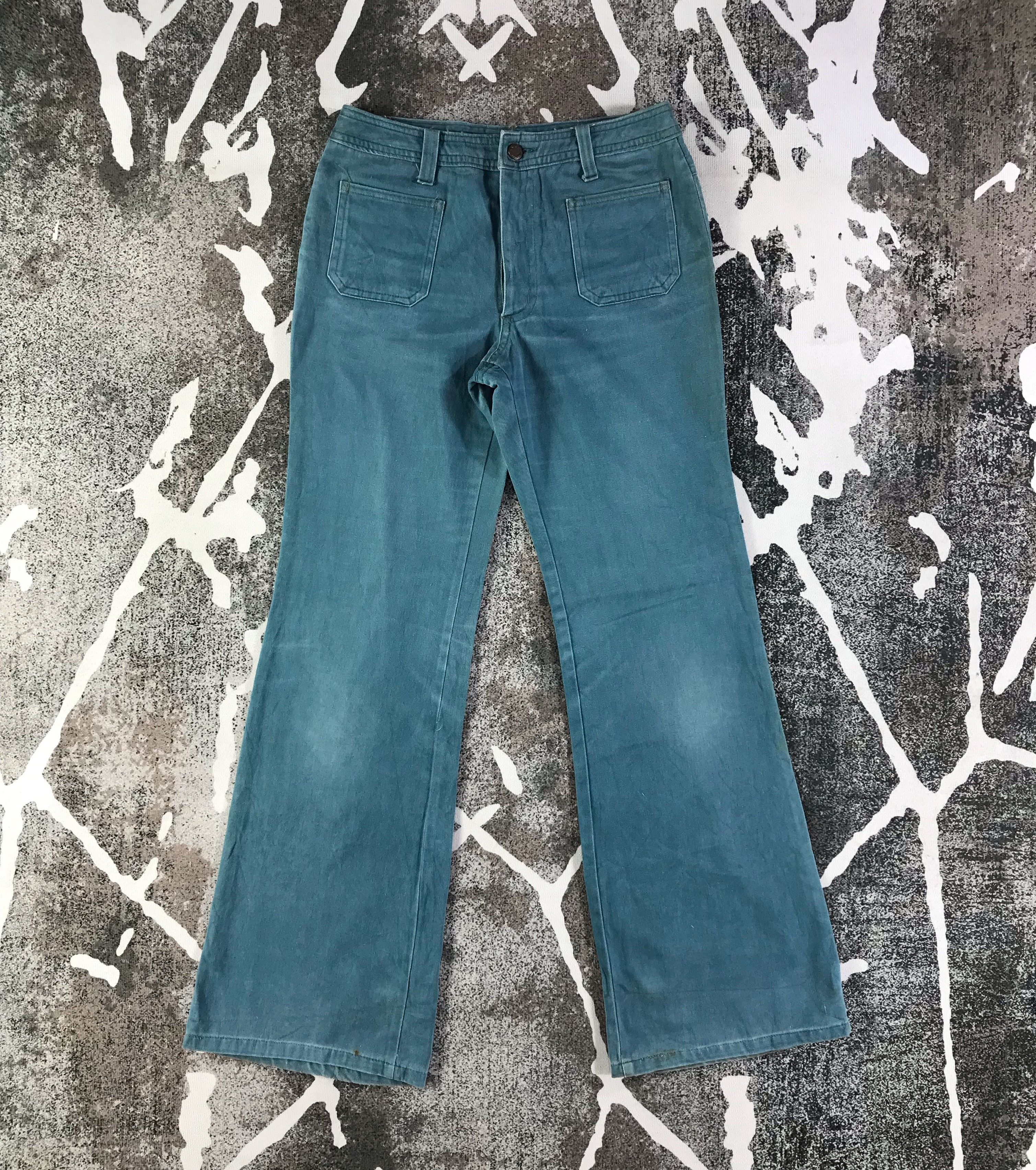Japanese Brand Vintage Japanese Bush Pants Jeans Flare Denim KJ1810 Size 27" / US 4 / IT 40 - 1 Thumbnail