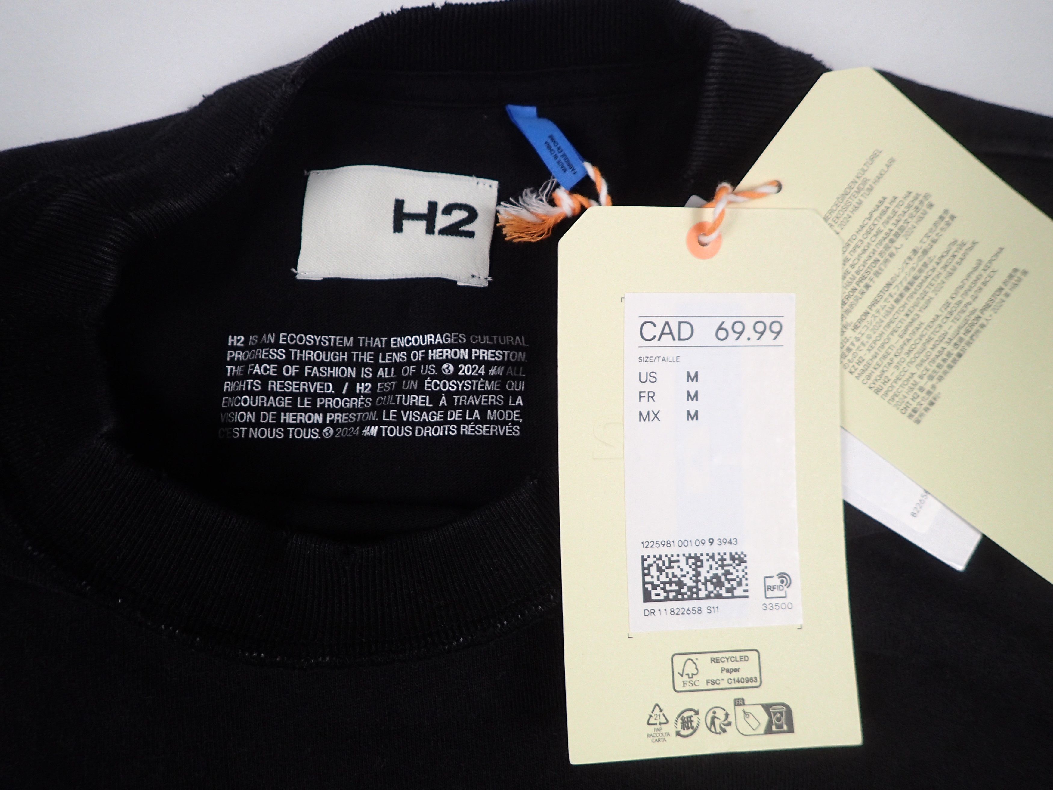 Heron Preston Heron Preston H2 Unity Shirt Long Sleeve Dragon Flame H&M Size US M / EU 48-50 / 2 - 2 Thumbnail