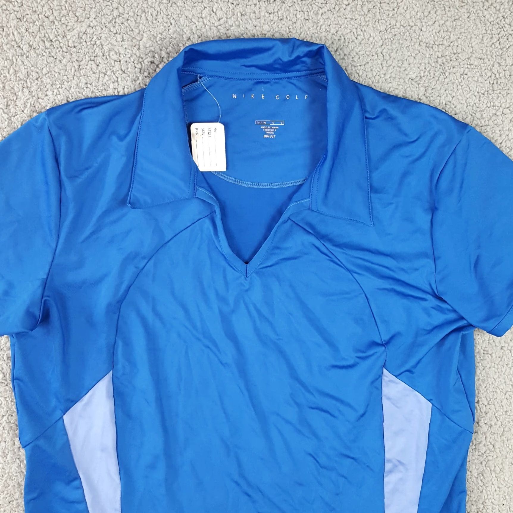 Nike VINTAGE Nike Golf Blue Short Sleeve Womens Large Athletic Workout Gym Tennis T Shirt Top Size L / US 10 / IT 46 - 2 Thumbnail