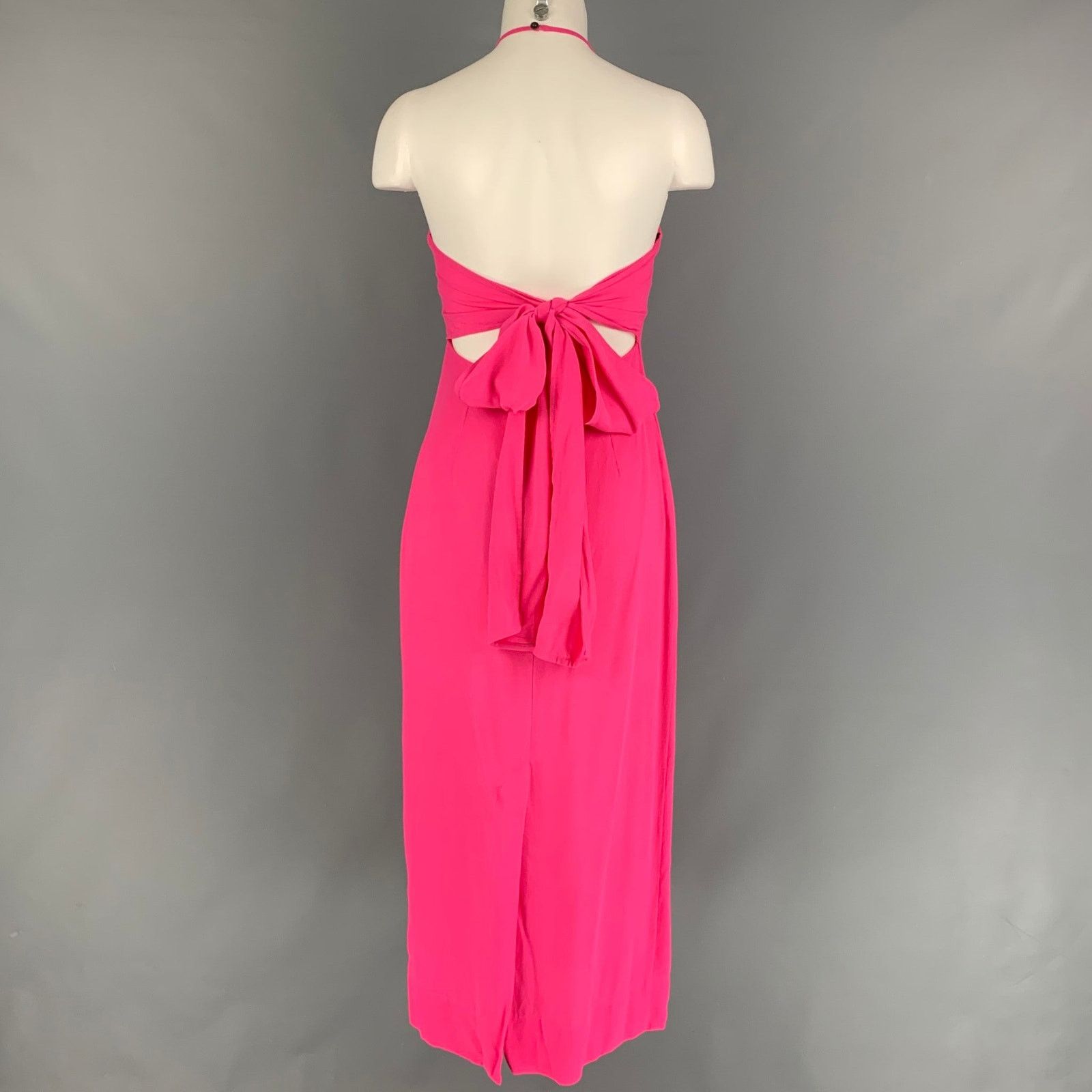 Other THREE GRACES Size S Pink Viscose Halter Shift Dress Size S / US 4 / IT 40 - 3 Thumbnail