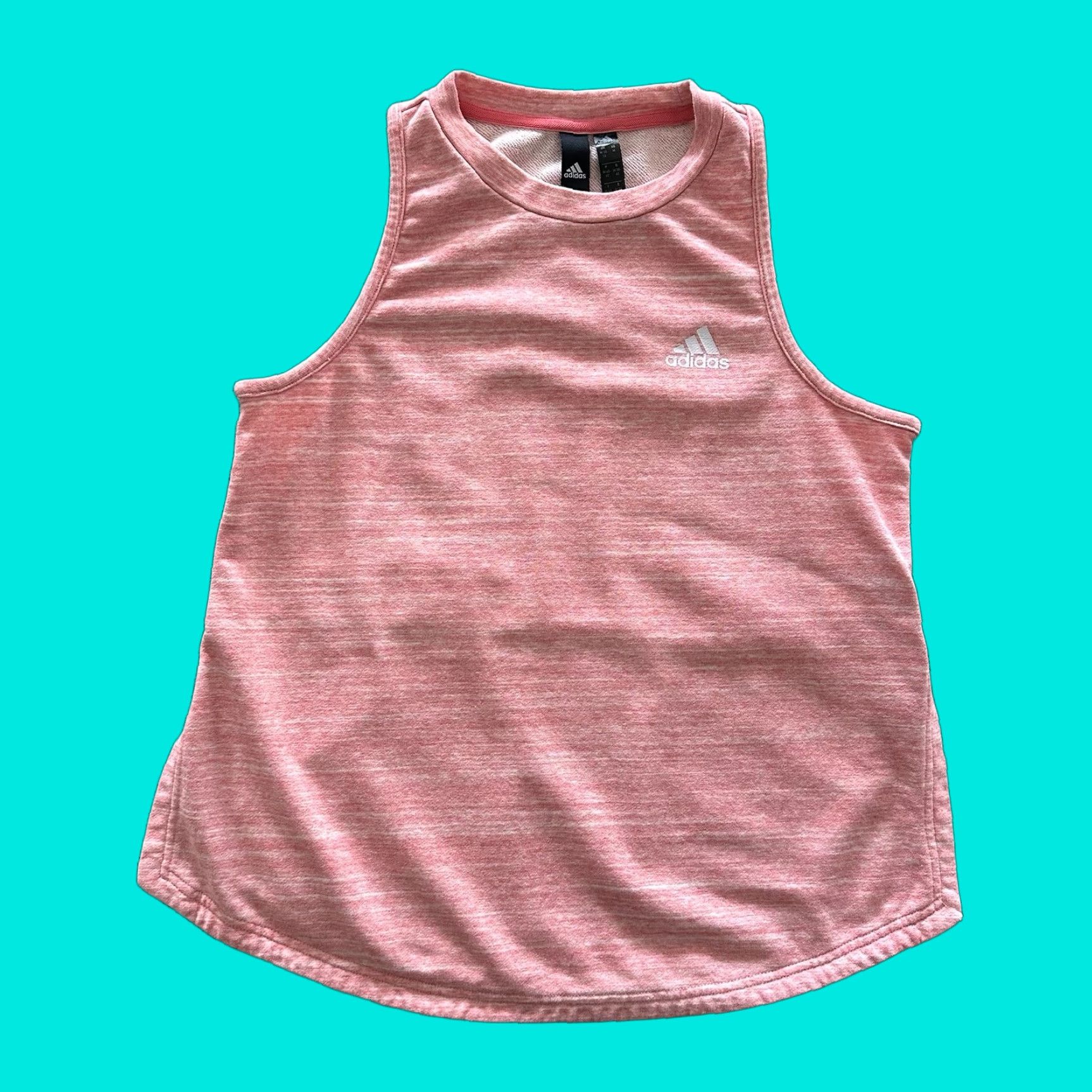 Adidas Adidas Tank Top Womens Size M Pink Sleeveless Crew Neck Terry Pullover Activewear Shirt Size M / US 6-8 / IT 42-44 - 1 Thumbnail