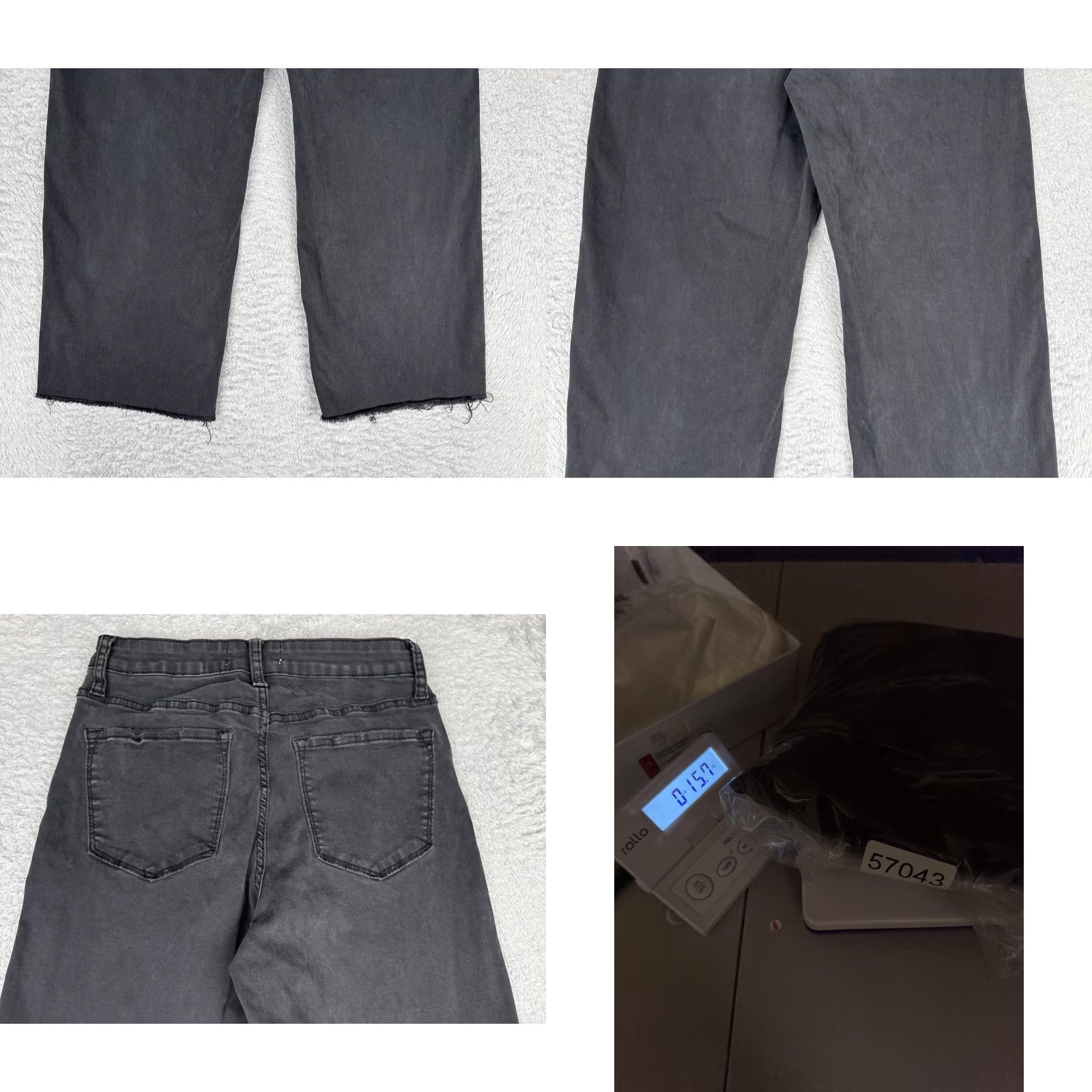Denime VERVET Jeans Women's 28 Gray Charcoal Wash Mid Rise Wide-Leg Crop 28x25 Denim Size 28" / US 6 / IT 42 - 10 Thumbnail