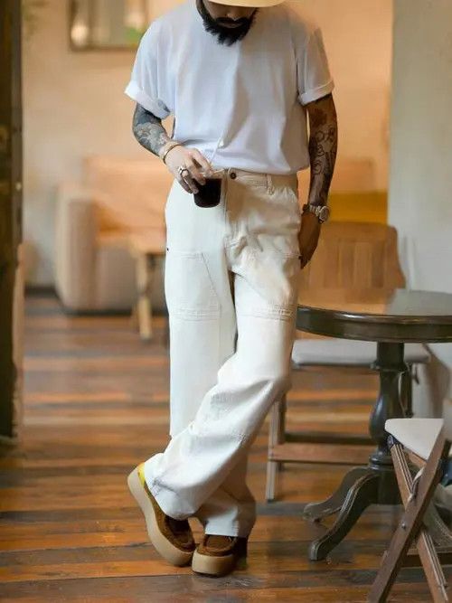 Japanese Brand × Vintage Vintage Classic 90s Straight Leg Pants Workwear Size US 32 / EU 48 - 1 Thumbnail