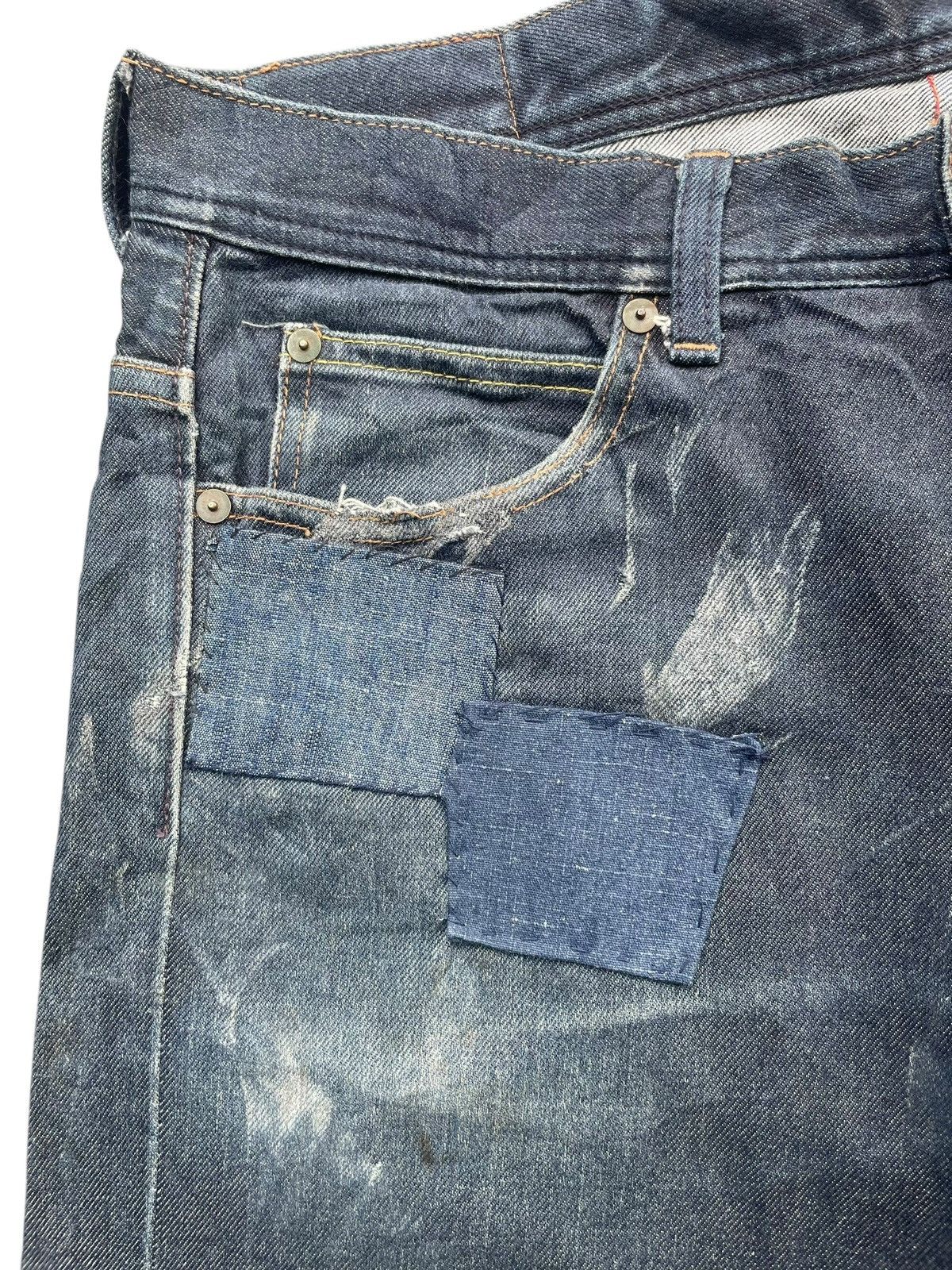 Japanese Brand AVV Homme Selvedge Patched Denim Size US 35 - 6 Thumbnail