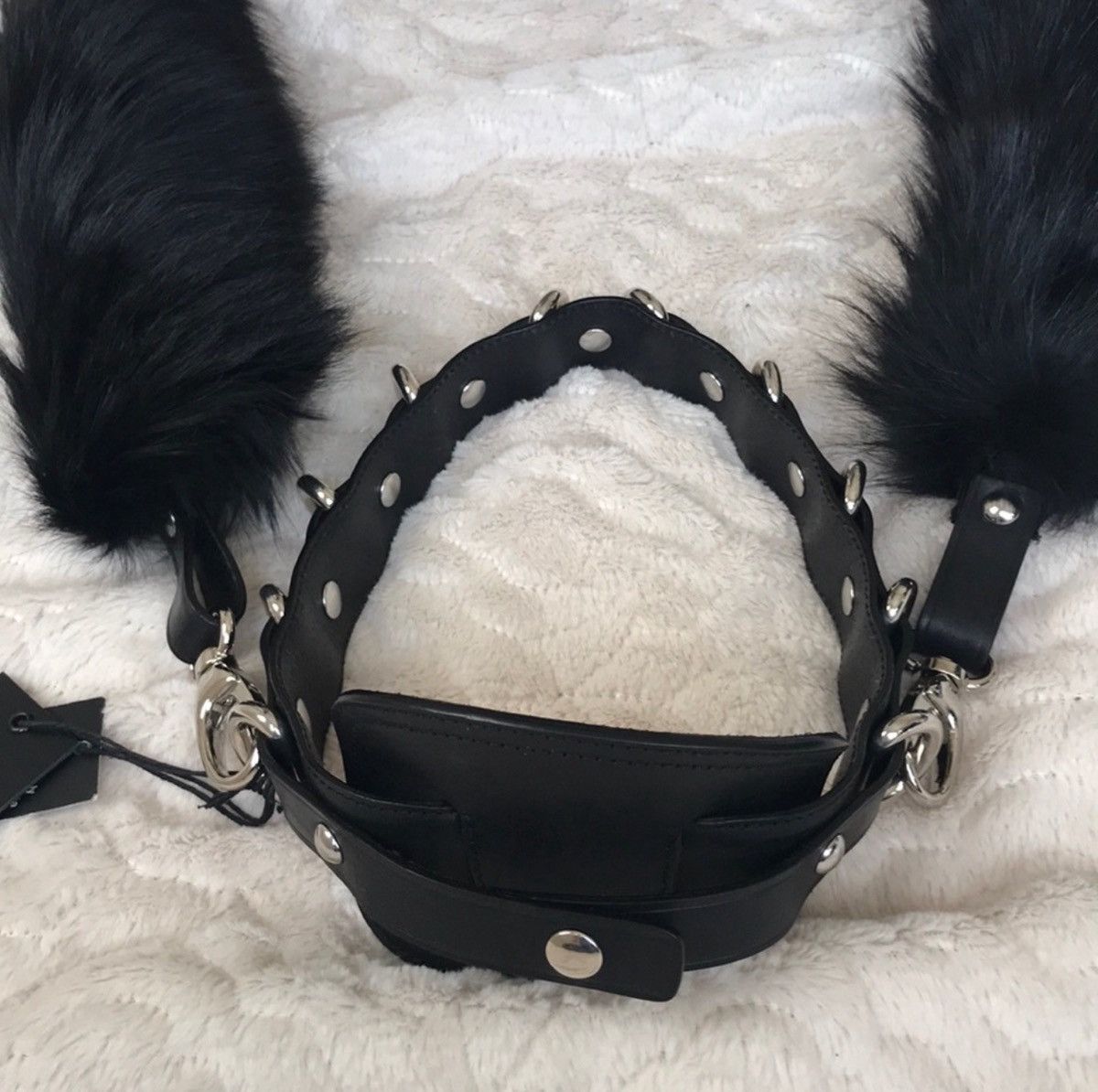 Dsquared2 Iconic Shoulder leather strap with fur tail Size ONE SIZE - 3 Thumbnail