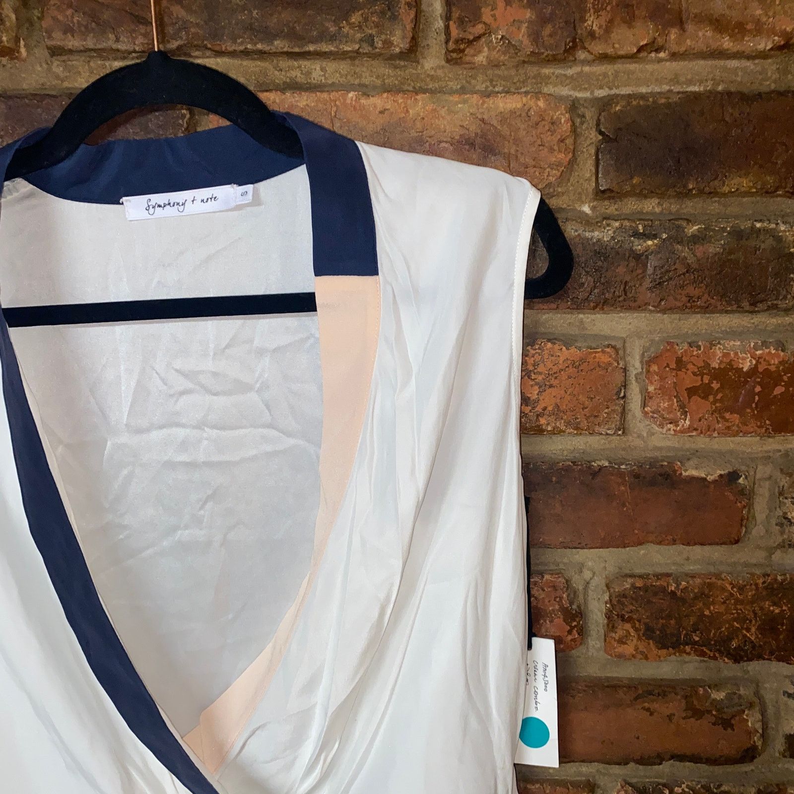 Other NWT Symphony + Note White Surplice Sleeveless Blouse Small Size S / US 4 / IT 40 - 2 Thumbnail