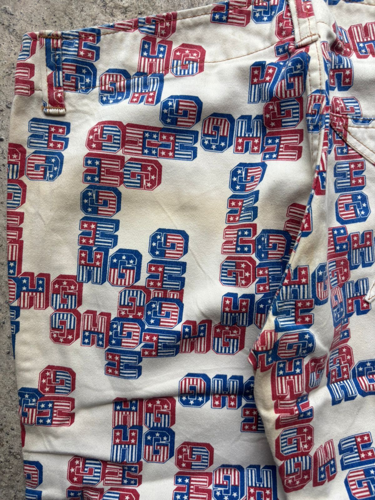 Hysteric Glamour 1990s Hysteric Glamour HG All Over Print Bell Bottom Jeans Size US 29 - 12 Thumbnail