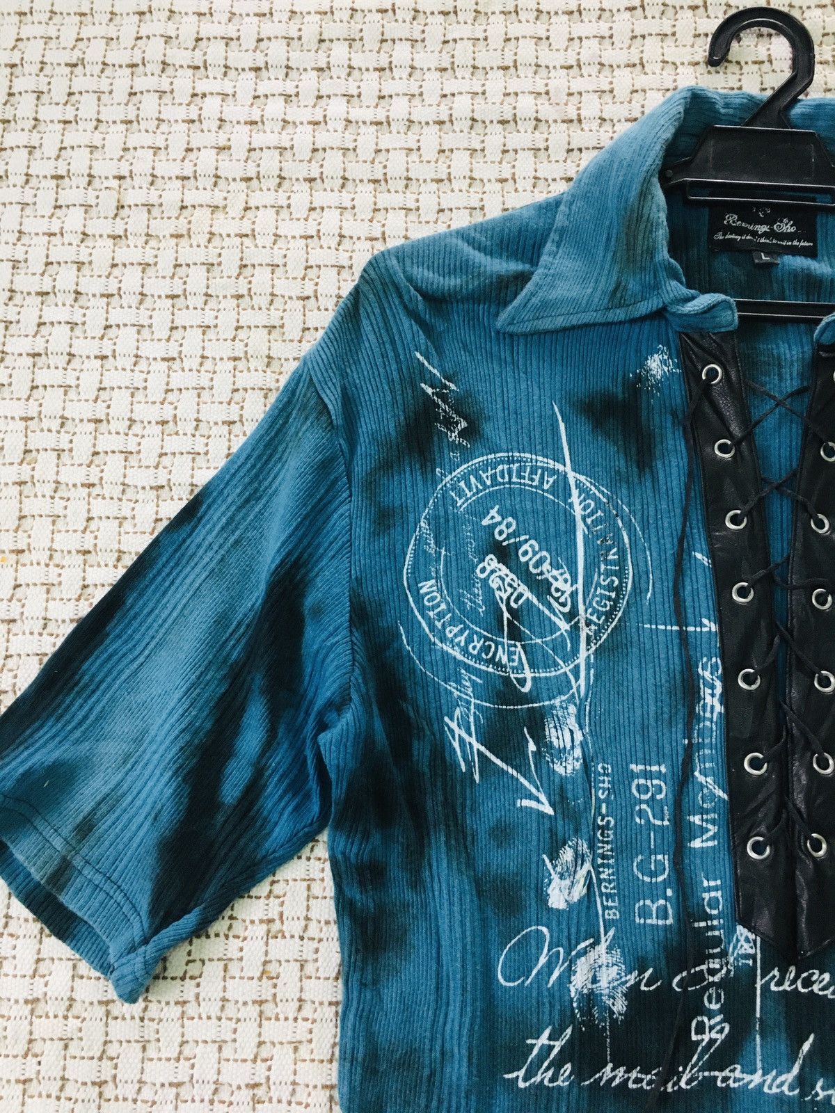 If Six Was Nine × Japanese Brand × Le Grande Bleu (L.G.B.) Bernings Sho Nice Design Punk Gothic Shirt (18) Size M / US 6-8 / IT 42-44 - 9 Thumbnail