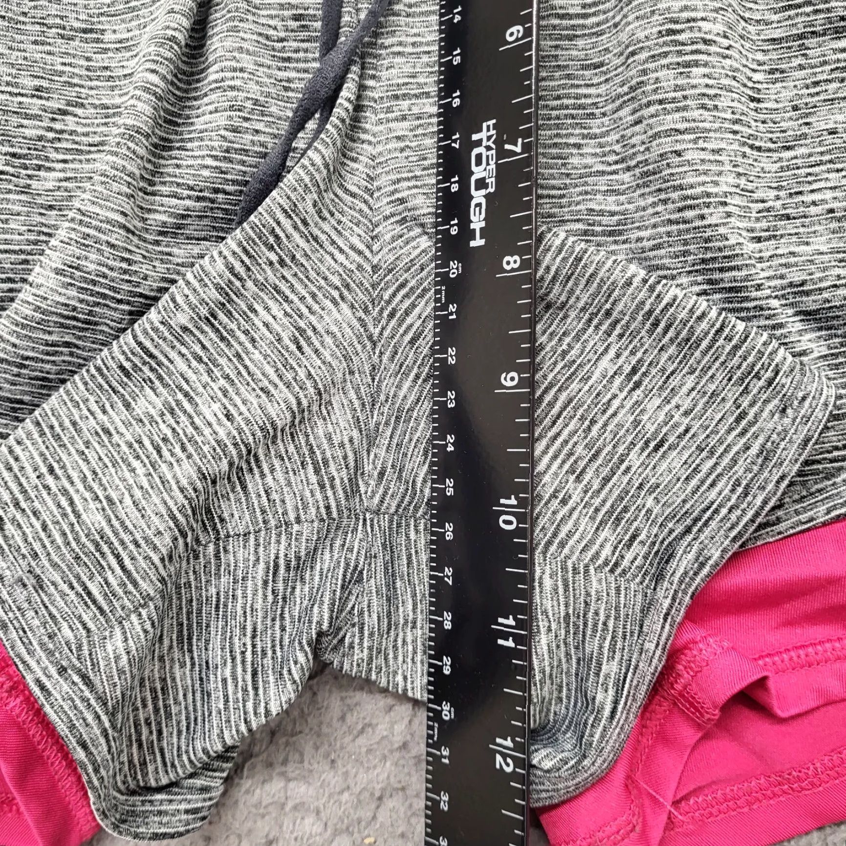 Avia Avia Shorts Women's M Pink & Gray Lined Pockets Athletic Running Golf Striped Multiple Activities Size 32" / US 10 / IT 46 - 6 Thumbnail