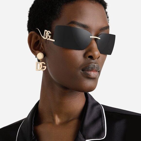 Dolce & Gabbana Dolce & Gabbana DG2319 05/6G Sunglasses Silver Rectangle Size ONE SIZE - 2 Thumbnail