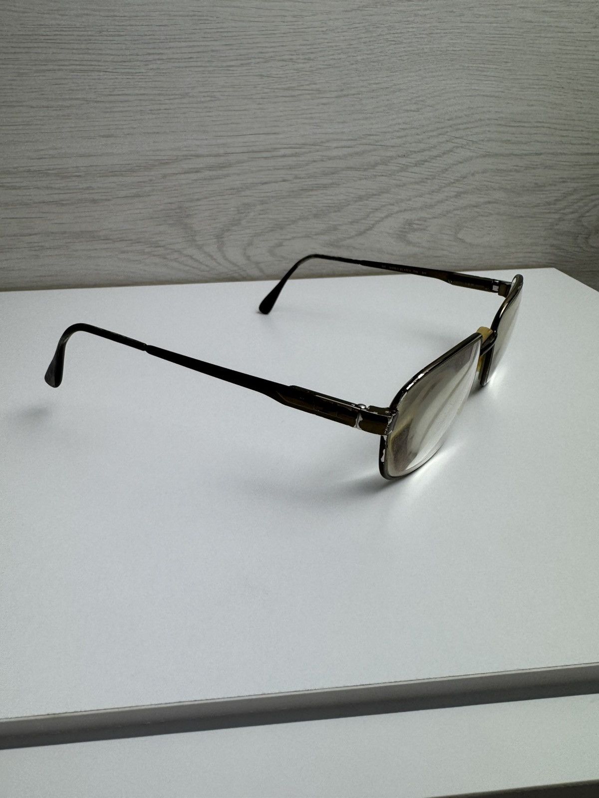 Safilo Safilo Vintage Metal Eyeglasses Frame Rectangular Size ONE SIZE - 3 Thumbnail