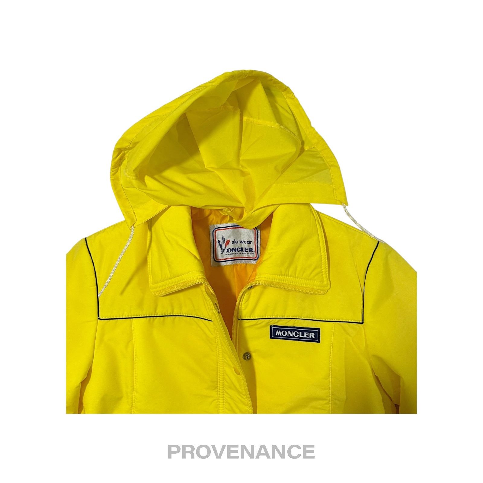 Moncler 🔴 Moncler Logo Light Ski Jacket Coat - Yellow L Hood Size US L / EU 52-54 / 3 - 7 Thumbnail