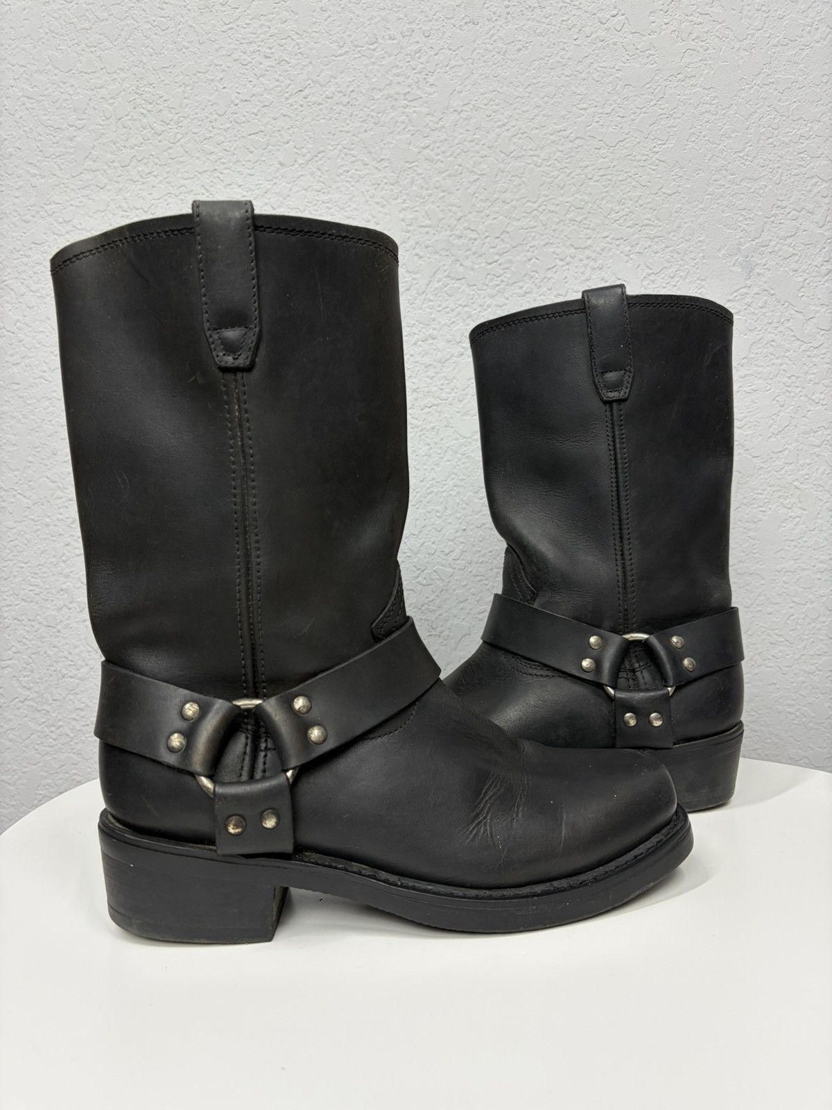 If Six Was Nine Vintage Italian AS 98 Rick Owens Style Leather Biker Boots Size US 9 / EU 42 - 2 Thumbnail