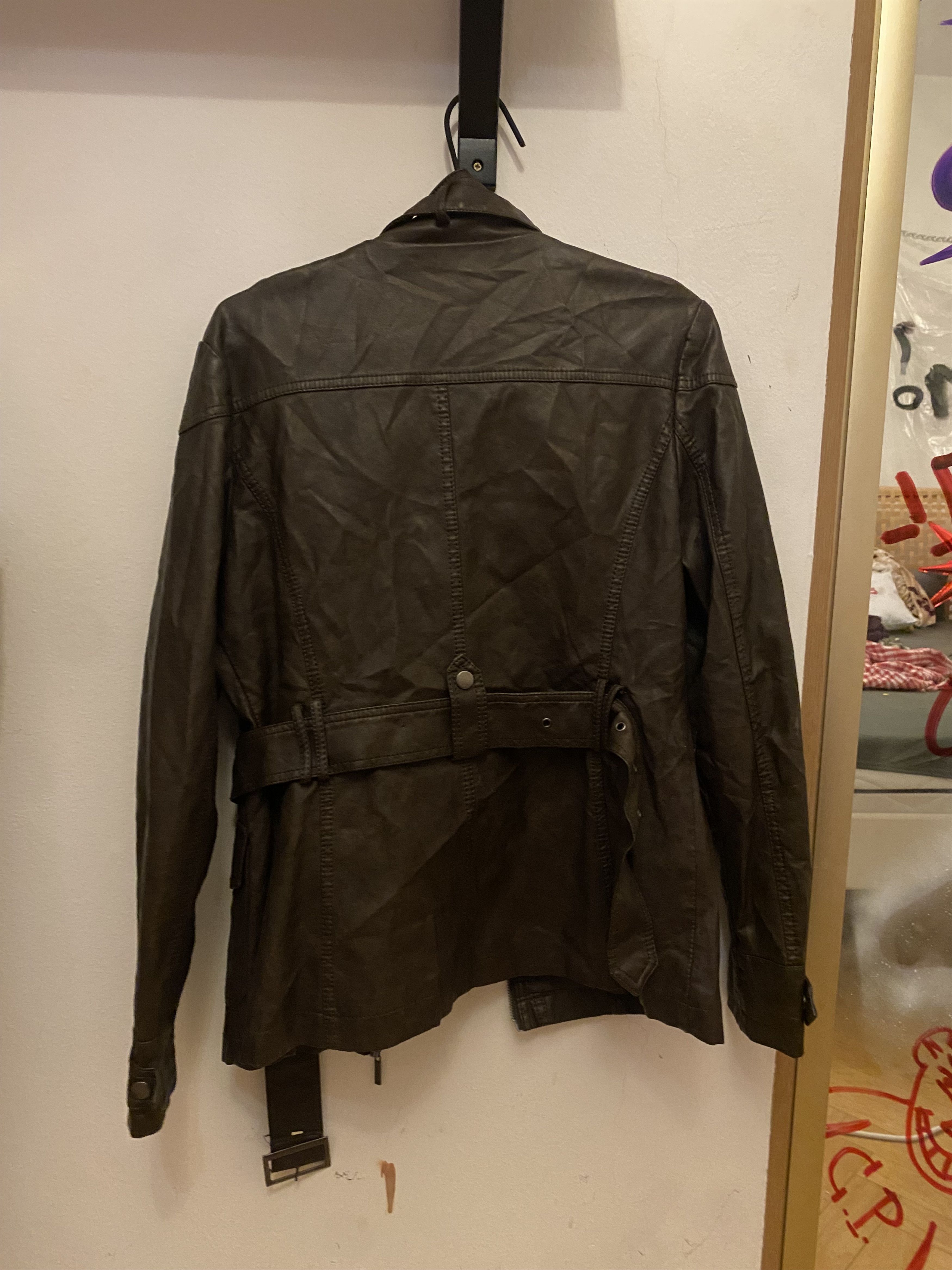 Vintage Vintage Distressed Dark Brown Leather Moto Jacket Size M / US 6-8 / IT 42-44 - 2 Thumbnail