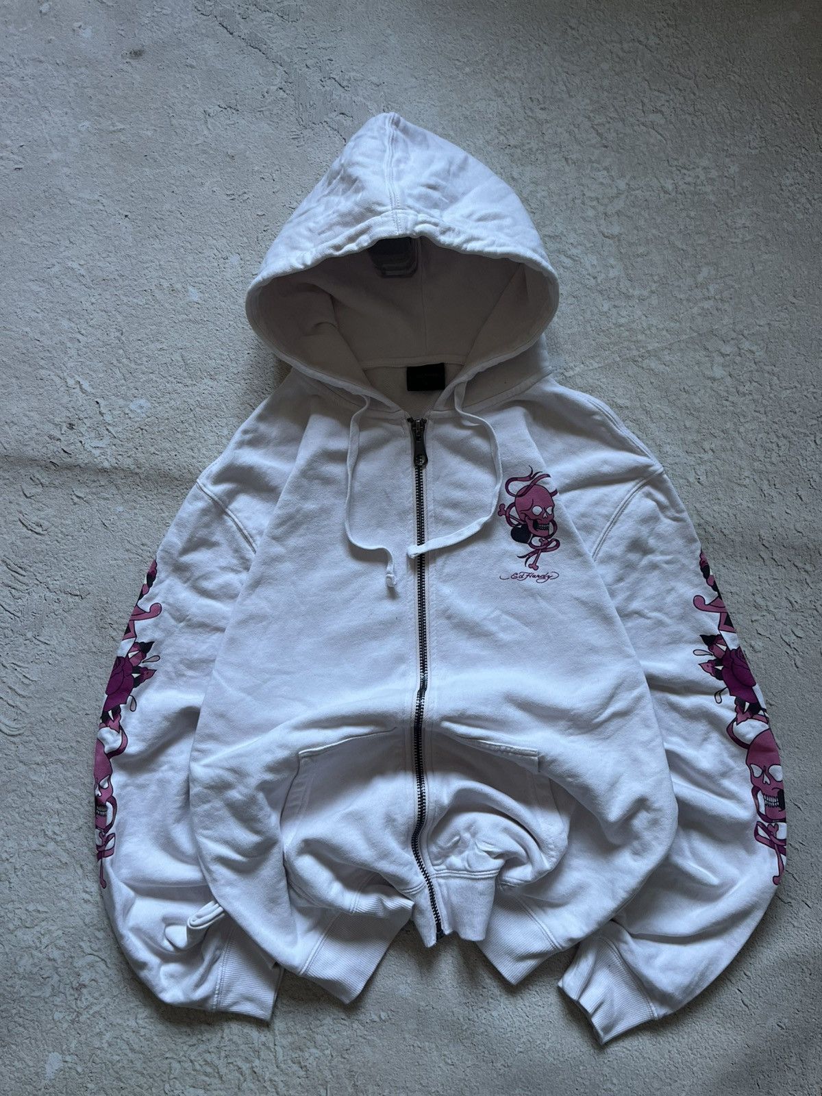 Ed Hardy Ed Hardy Los Angeles Hoodie – Pink Script / Graphic Sleeves Size US M / EU 48-50 / 2 - 3 Thumbnail