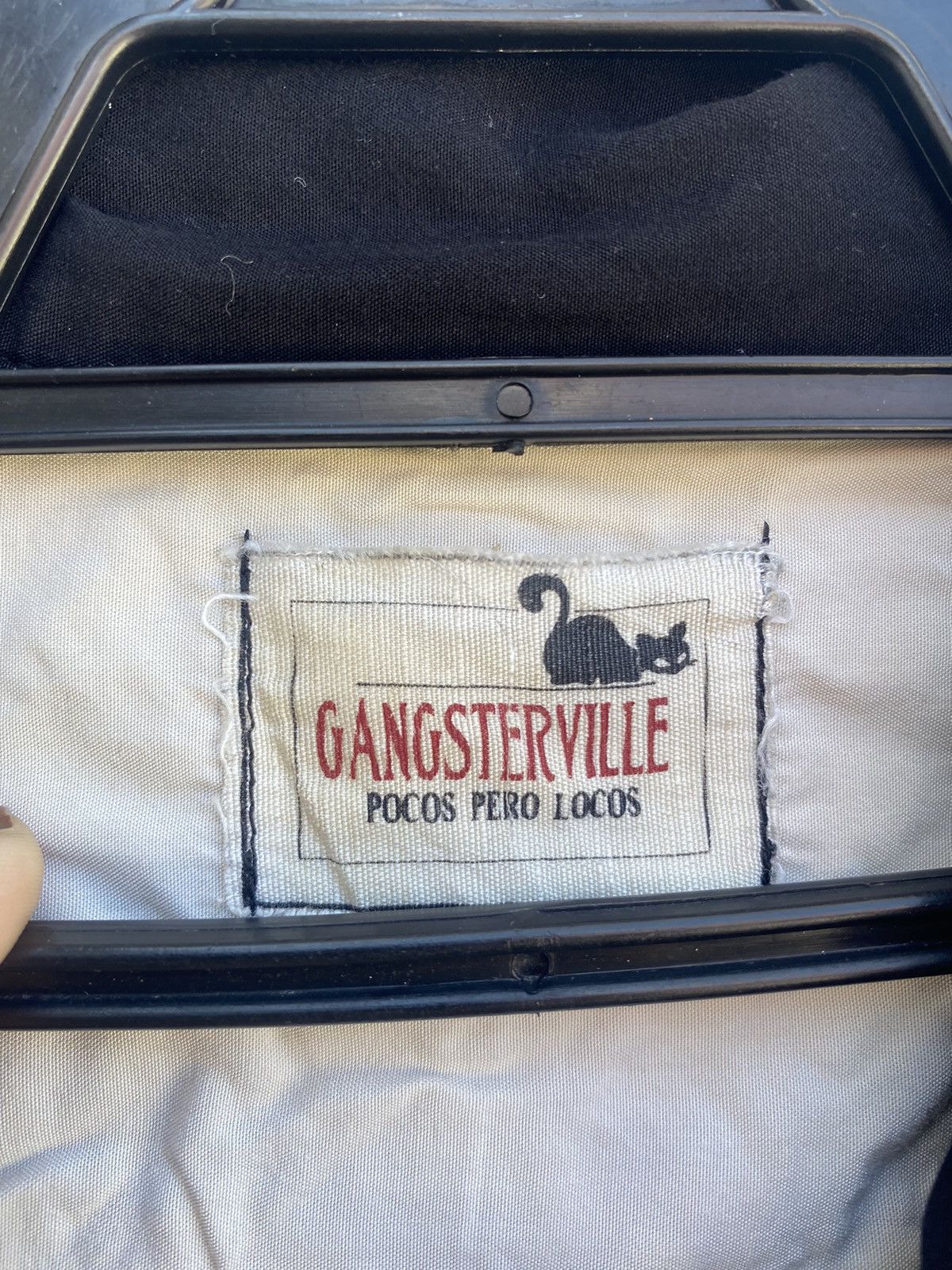 Japanese Brand Vtg 90s GANGSTERVILLE Lucy chainstitch logo rayon shirts Size US S / EU 44-46 / 1 - 7 Thumbnail