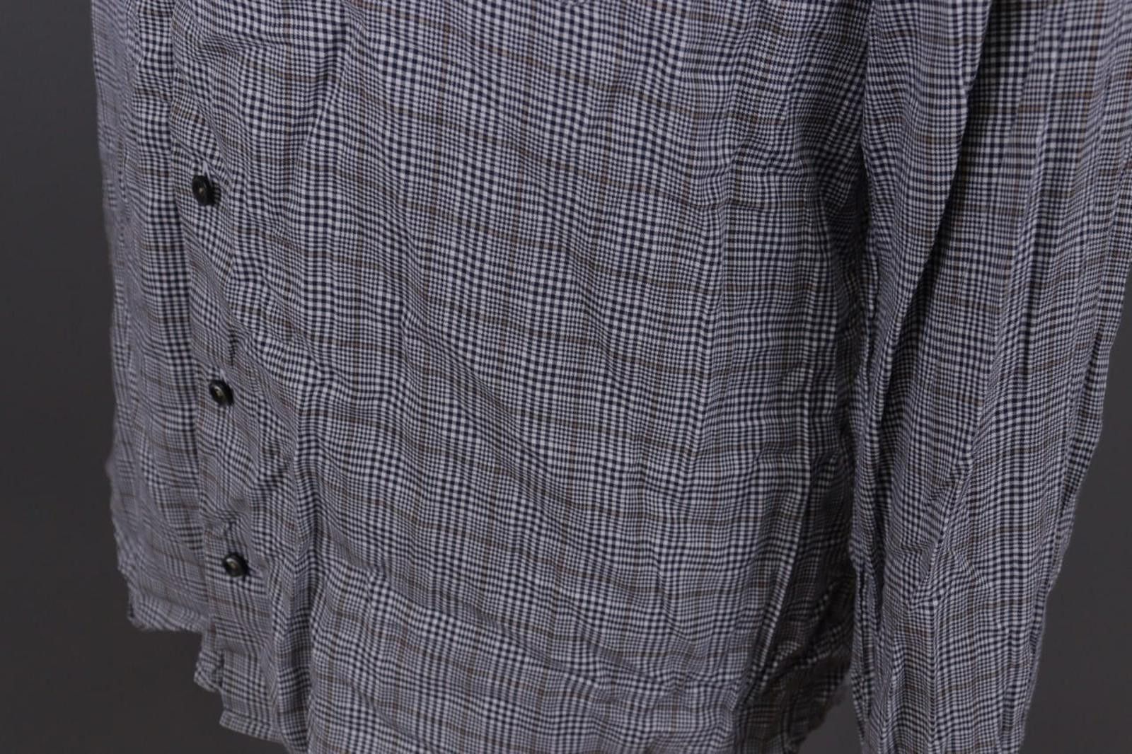 Eton Eton Slim Fit Gray Check Dress Shirt Size 43 / 17 / XL Size US XL / EU 56 / 4 - 11 Thumbnail