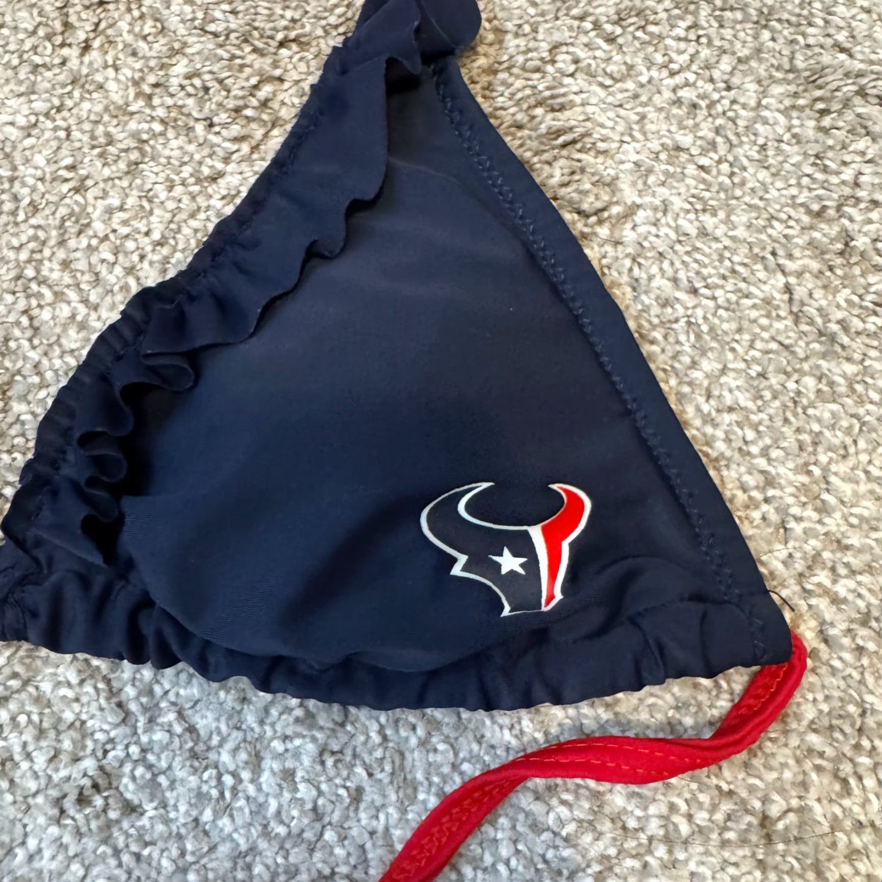 NFL Houston Texans Bikini Top S Swimsuit Bathing Suit NFL Official Apparel Women Blue Logo Sports Size S / US 4 / IT 40 - 2 Thumbnail