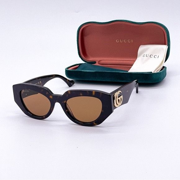 Gucci NEW GUCCI GG1421S 002 HAVANA WOMEN SUNGLASSES GUCCI Size ONE SIZE - 1 Thumbnail