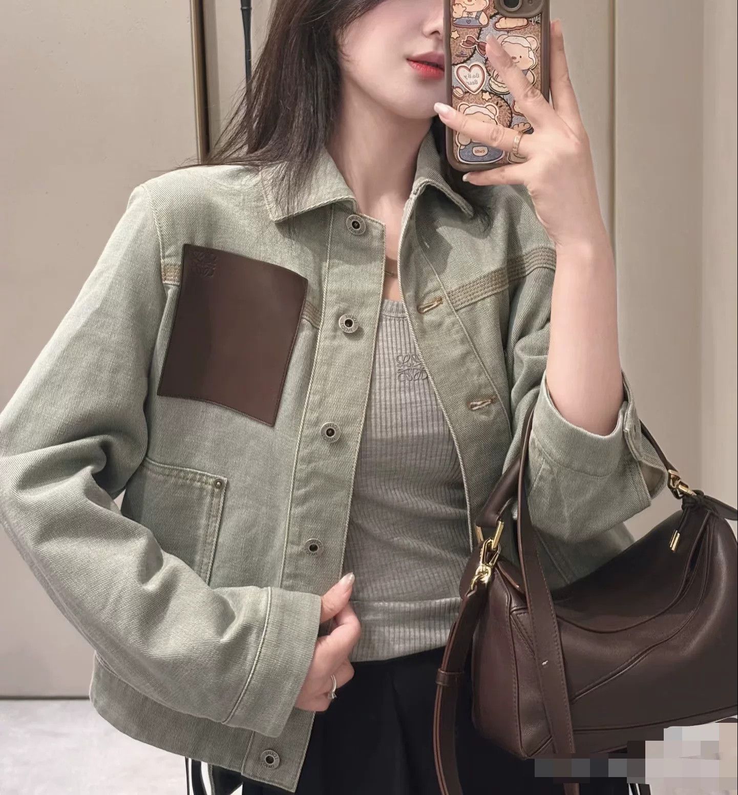 Loewe Loewe Asymmetric Logo Denim Jacket Size XXS / US 00 / IT 34 - 1 Thumbnail