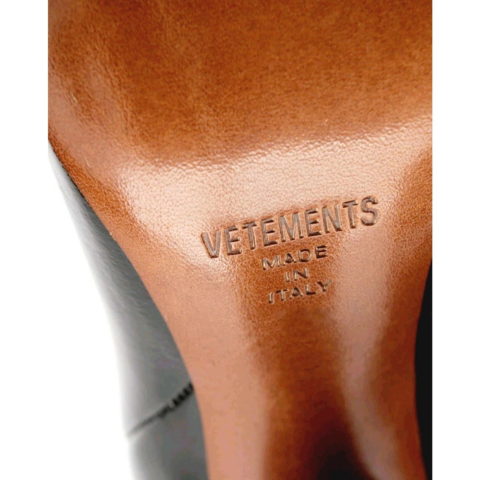 Vetememes $1434 VETEMENTS Boomerang High Heel Leather Ankle US8 U38 Size US 8 / IT 38 - 6 Thumbnail