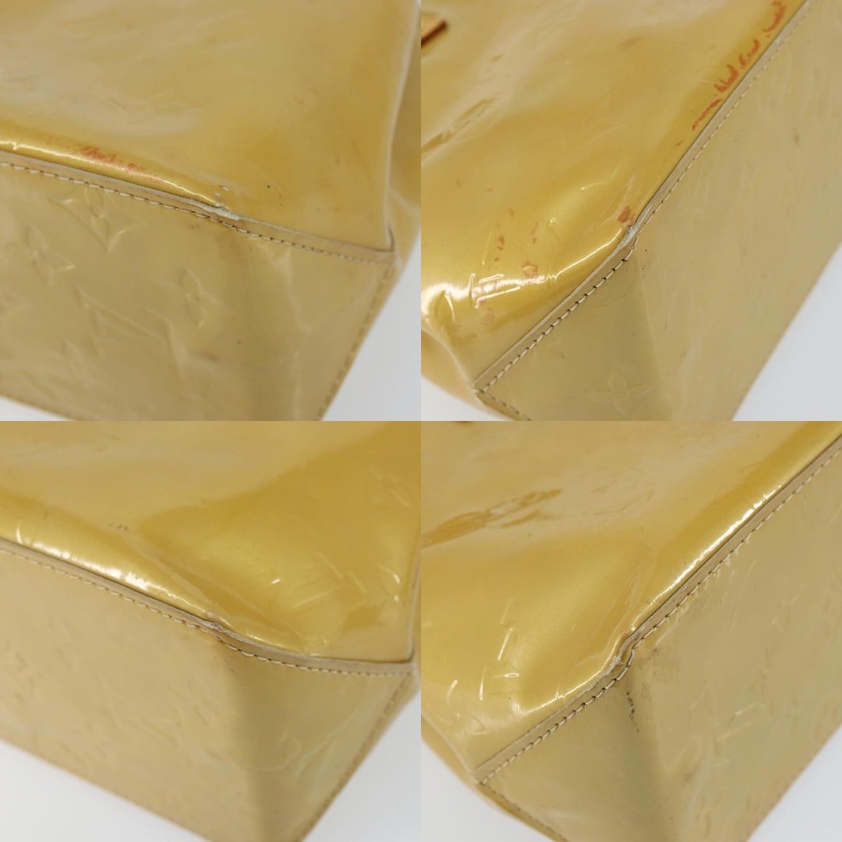 Louis Vuitton LOUIS VUITTON Monogram Vernis Reade PM Hand Bag Beige M91334 Size ONE SIZE - 10 Thumbnail