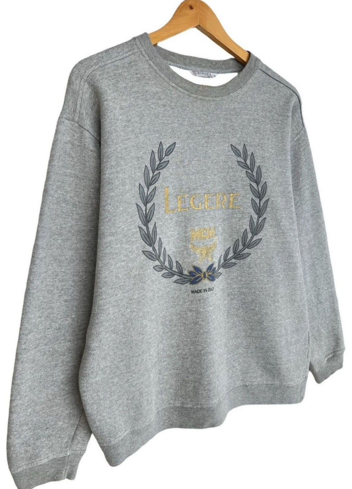 MCM × Vintage Vintage MCM Legere Big Embroidered Baggy Boxy Sweatshirt Size US M / EU 48-50 / 2 - 2 Thumbnail