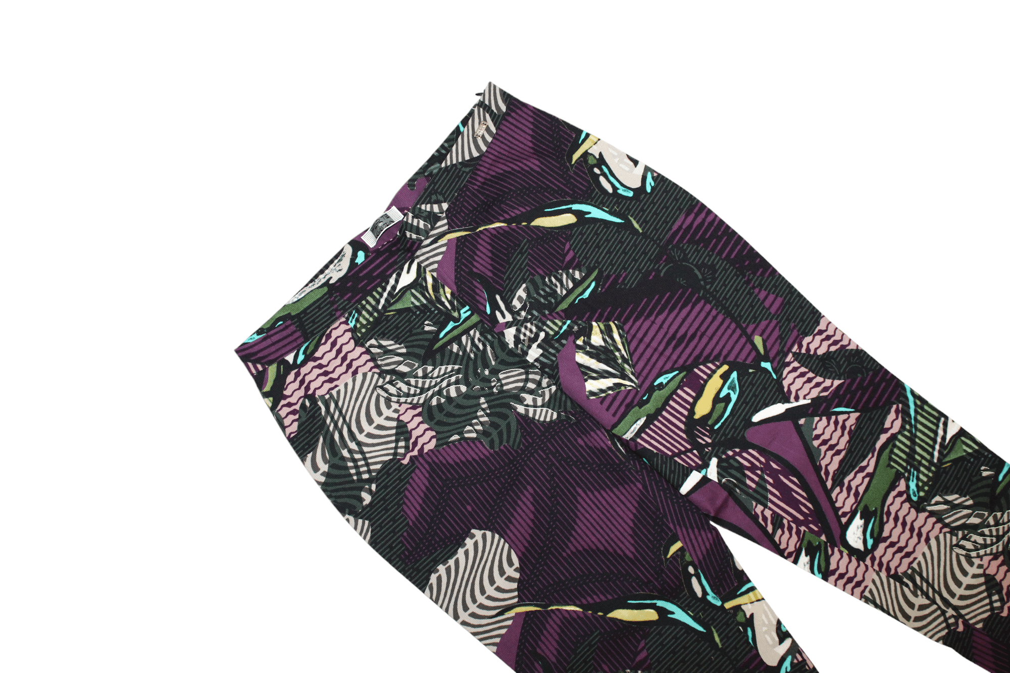 Krizia Uomo PerTe Krizia Lining Waffle Cotton Woven Floral Trouser Size 32" / US 10 / IT 46 - 4 Thumbnail