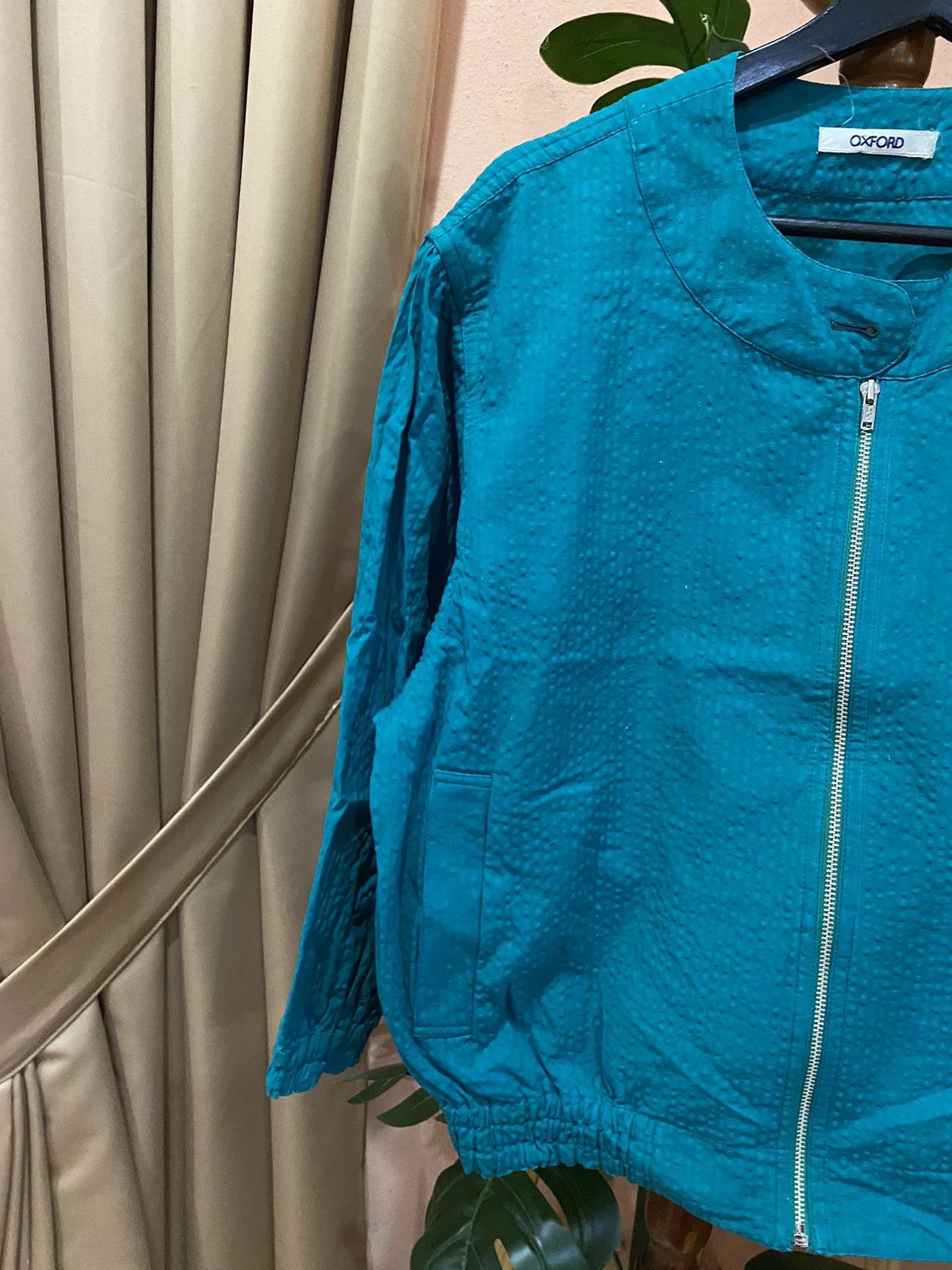 Other Oxford Sports 1985 Teal Cotton Jacket - Retro Sportswear Size US M / EU 48-50 / 2 - 7 Thumbnail
