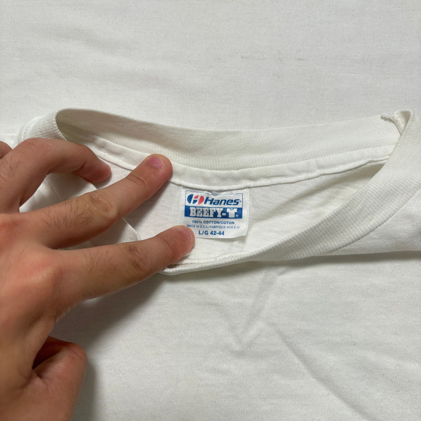 Hanes VTG 80s Hawaiian Strength White Graphic T-Shirt L Size US L / EU 52-54 / 3 - 2 Thumbnail