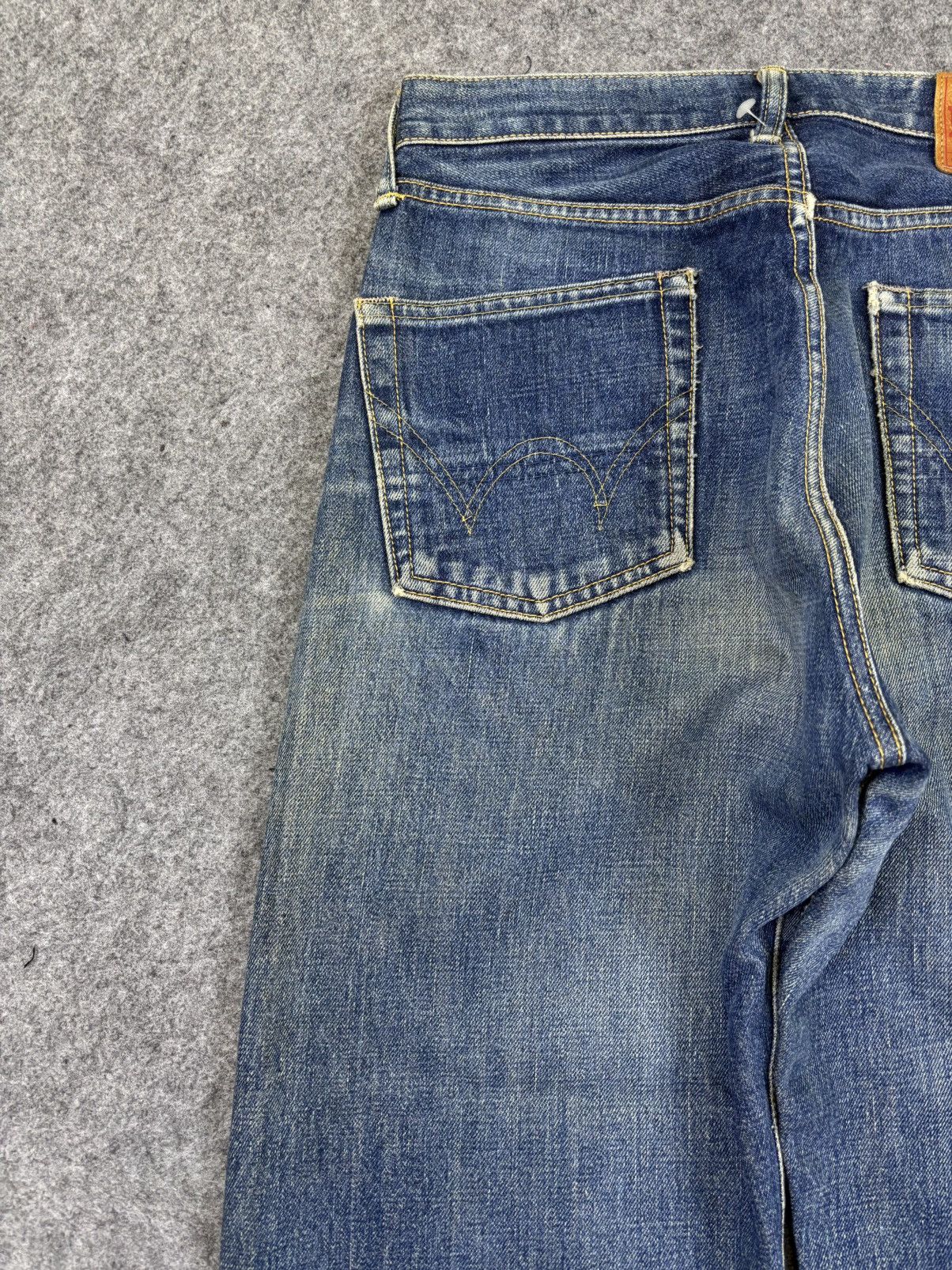 Edwin 💥Wide Selvedge💥Vtg Edwin 505 Wide Blue Wash Denim F964 Size US 28 / EU 44 - 10 Thumbnail