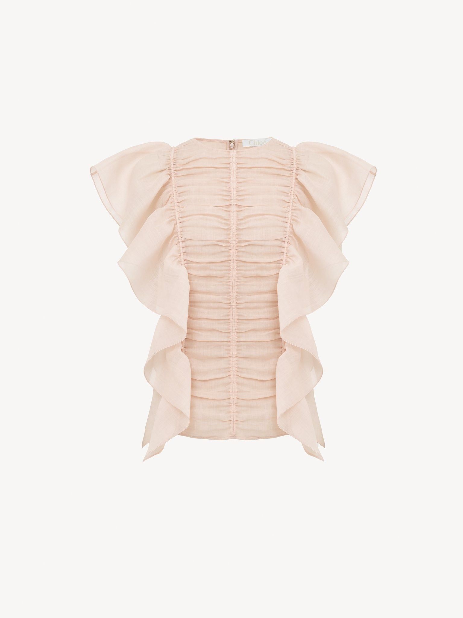 Chloe o1y0825 Short Sleeves Blouse in Pink Size M / US 6-8 / IT 42-44 - 2 Thumbnail