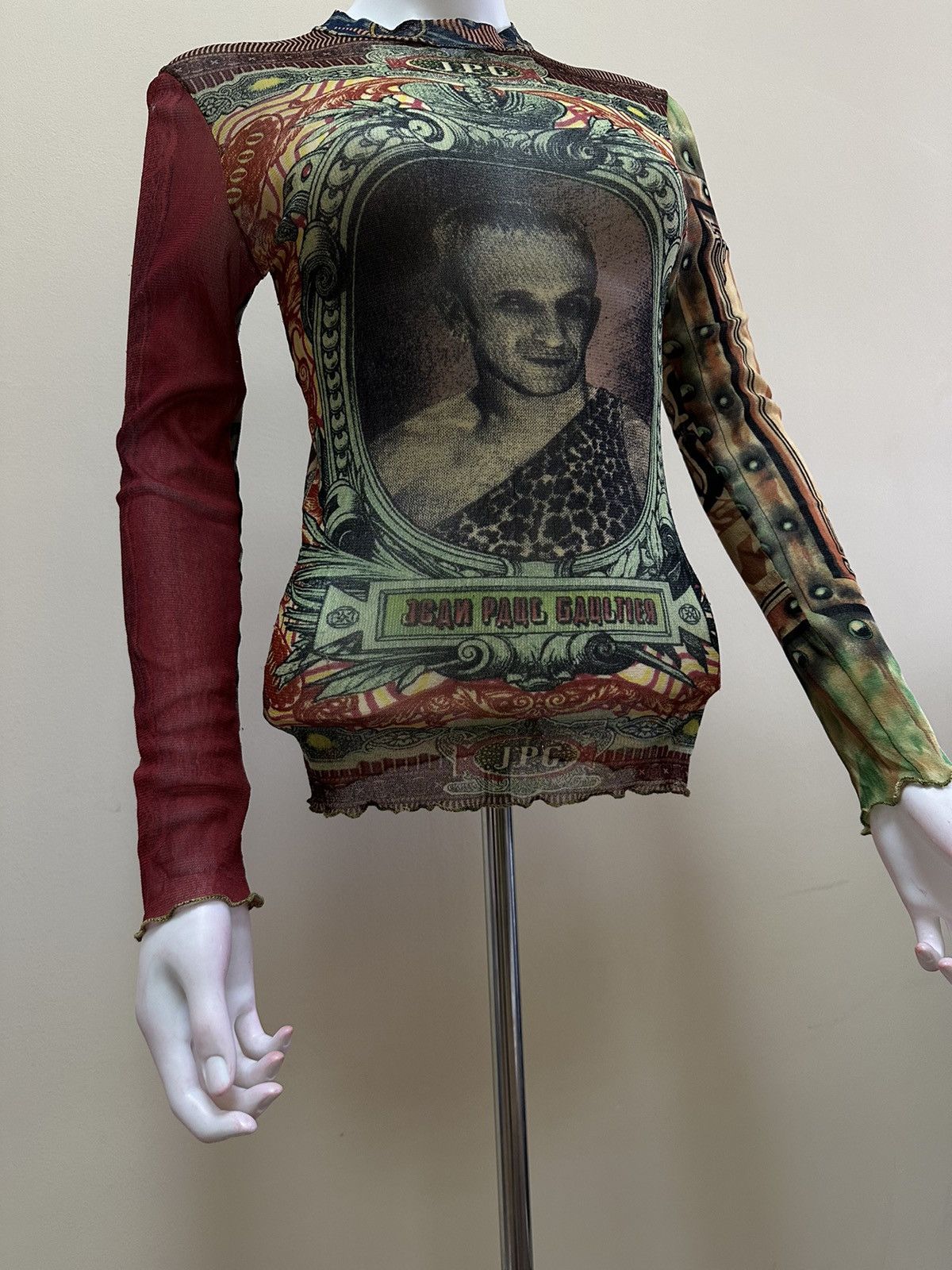 Jean Paul Gaultier Very Rare! Jean Paul Gaultier Ss96 Collage Mesh Shirt Size S Size S / US 4 / IT 40 - 4 Thumbnail