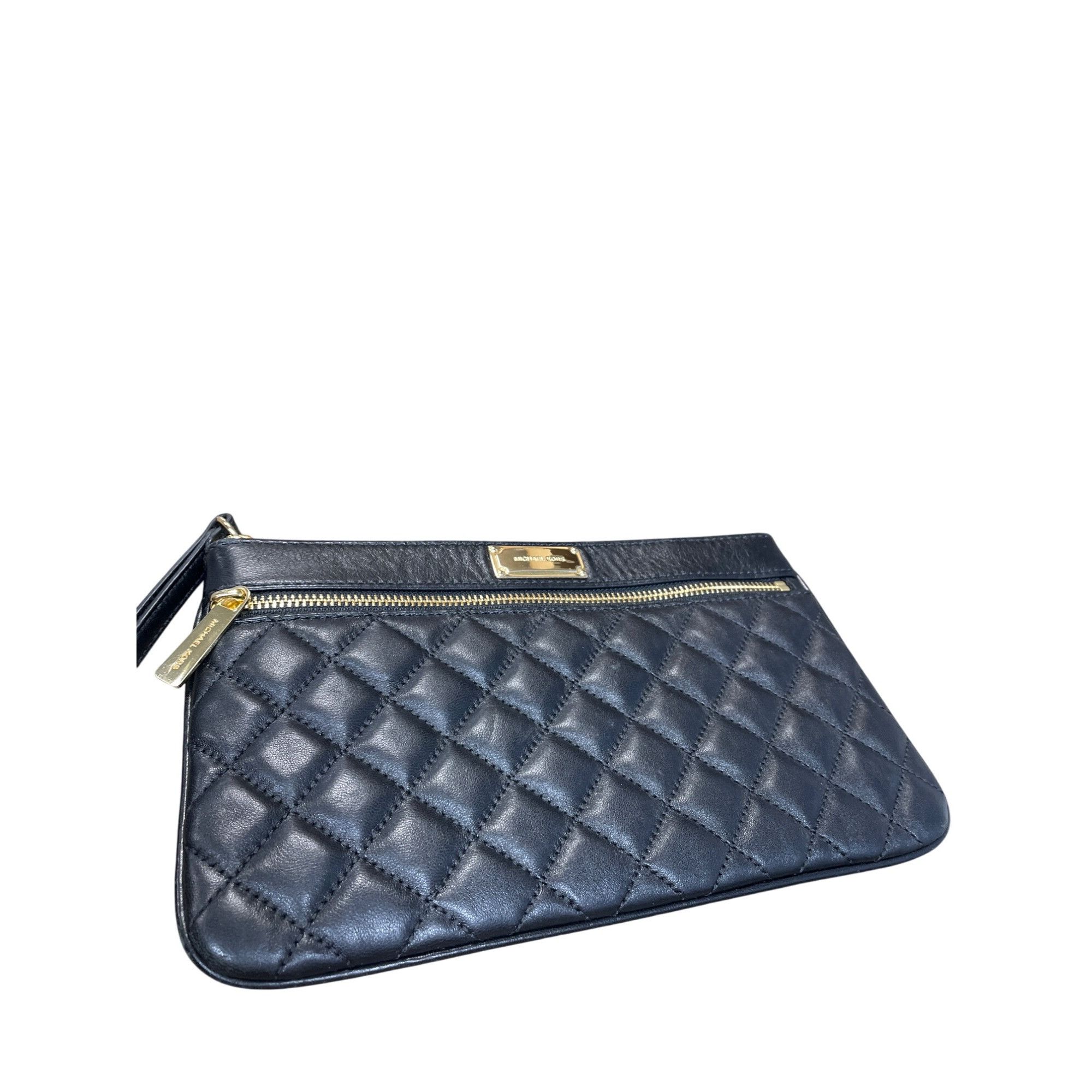 Michael Kors Michael Kors womans Black Quilted Leather Wristlet Clutch Ha Size ONE SIZE - 4 Thumbnail